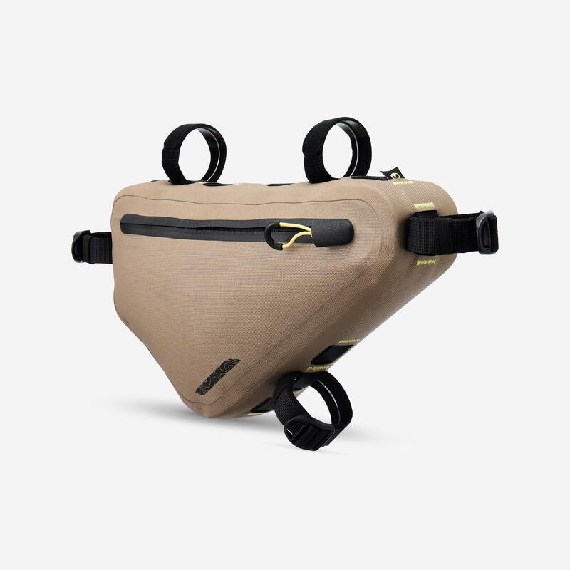 Geantă etanșă de cadru etanșă bikepacking half frame 3l IPX3, ADVT 900 Bej
