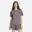 T-shirt de fitness en coton femme, gris