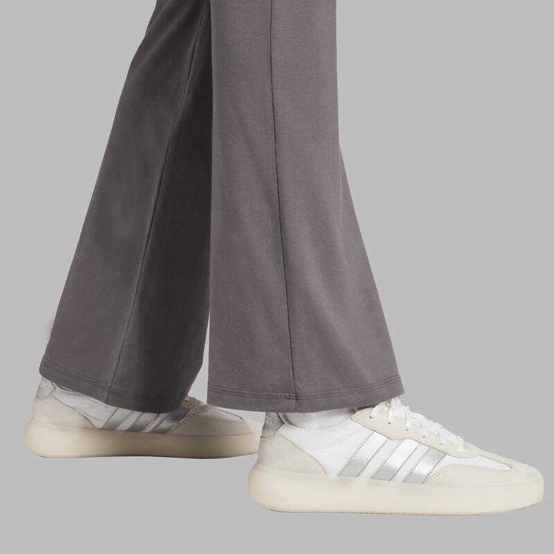 Calças Boca de Sino de Fitness Mulher Adidas Cinzento Escuro