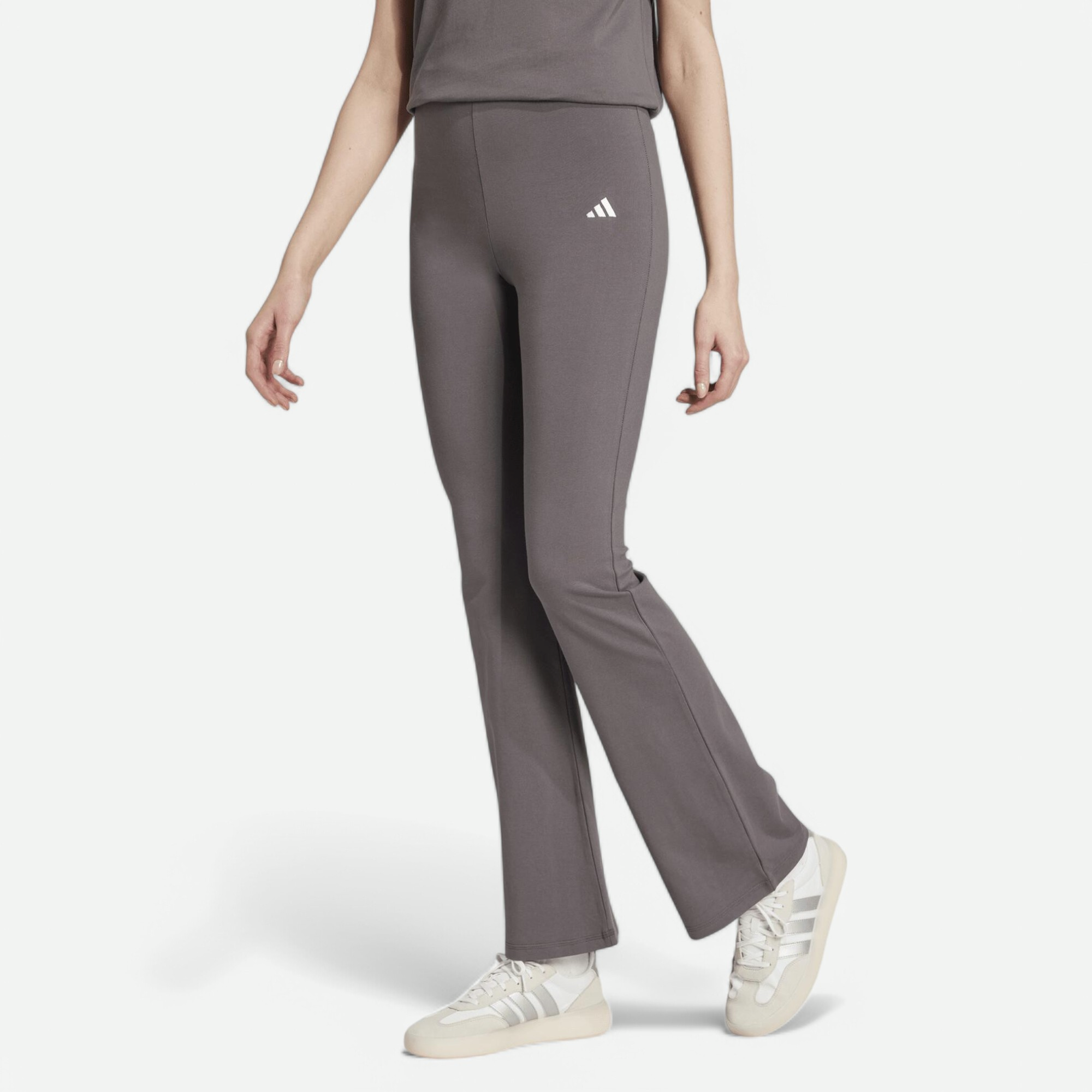 Pantalon de fitness évasé femme, gris foncé - Pilates - Adidas- Clubs - Entreprises - Collectivités - Associations