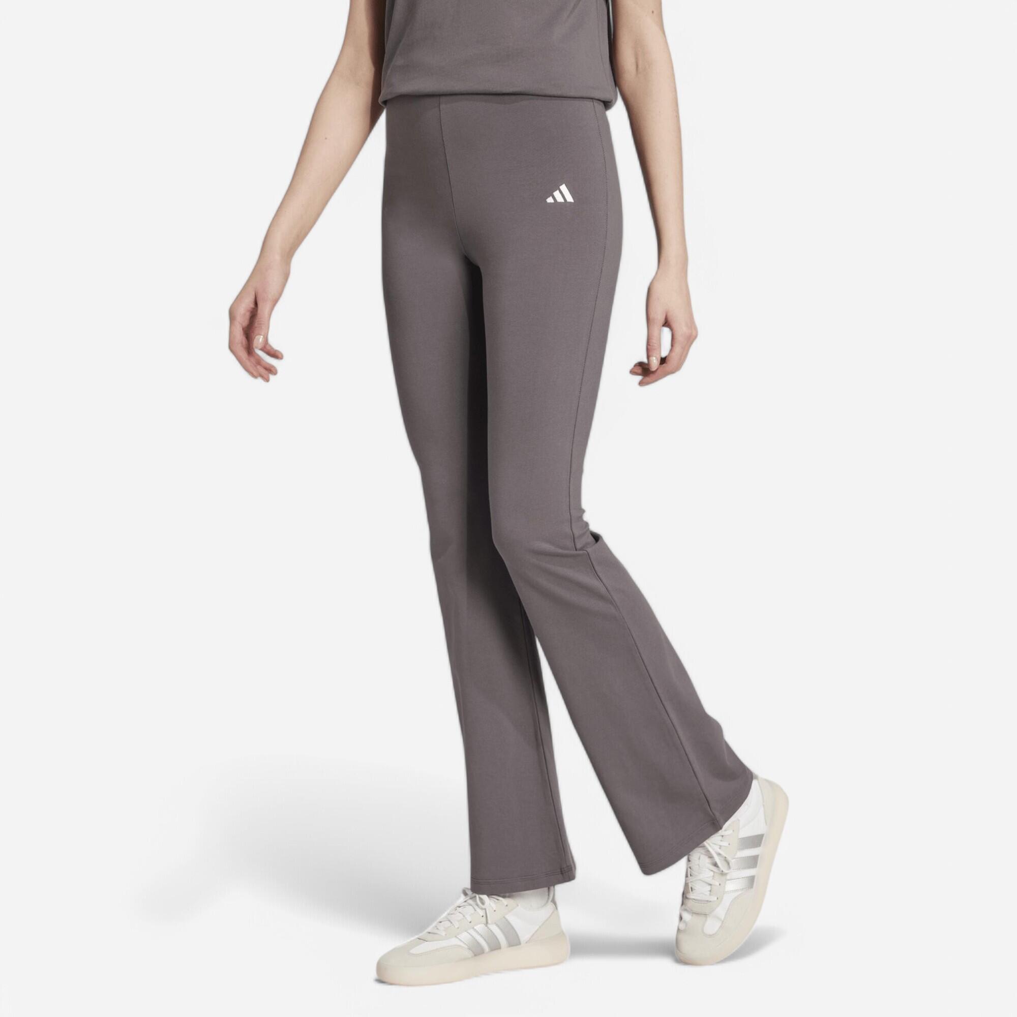 ADIDAS Wijd uitlopende fitnesslegging voor dames donkergrijs