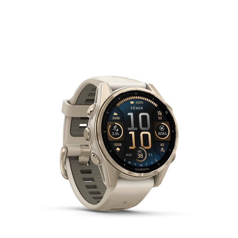 Montre connectée AMOLED Soft Gold 43mm, Fēnix® 8