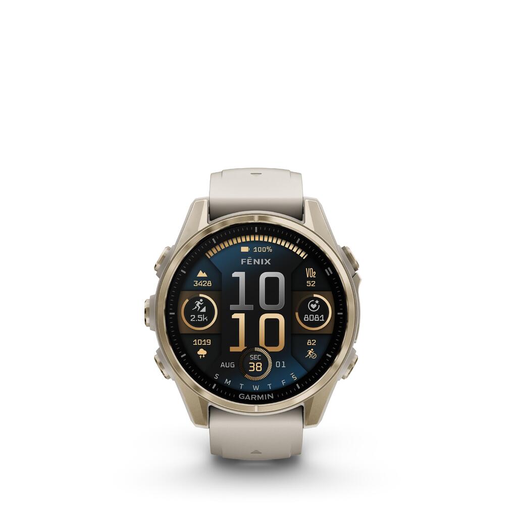 GARMIN Fēnix® 8 Soft Gold smart hodinky AMOLED 43 mm