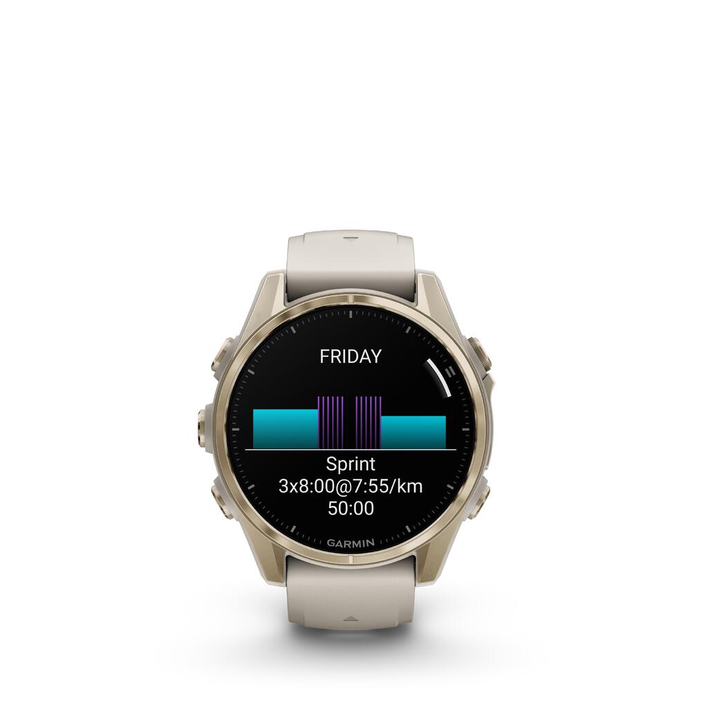GARMIN Fēnix® 8 Soft Gold smart hodinky AMOLED 43 mm