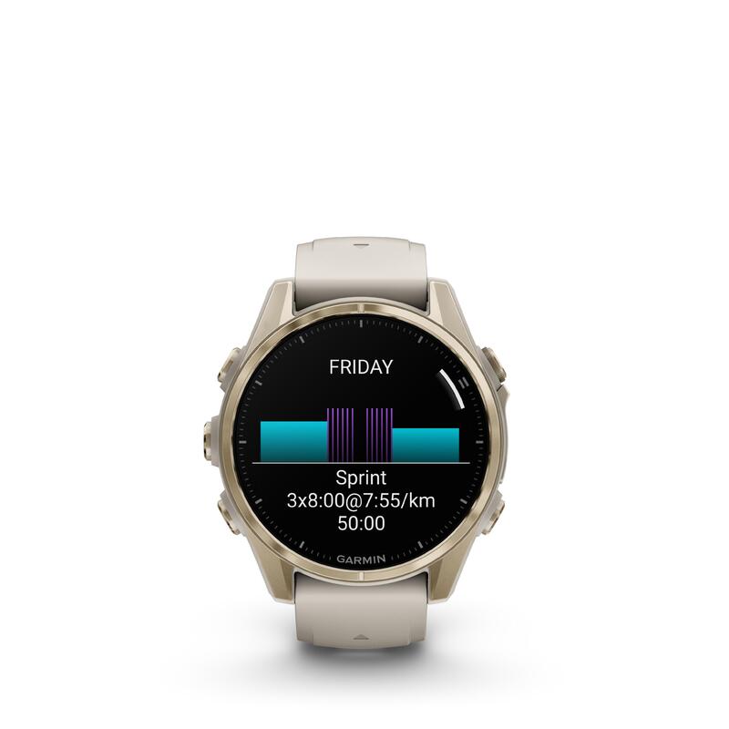 Ceas Smartwatch AMOLED Soft Gold 43mm, Fēnix® 8