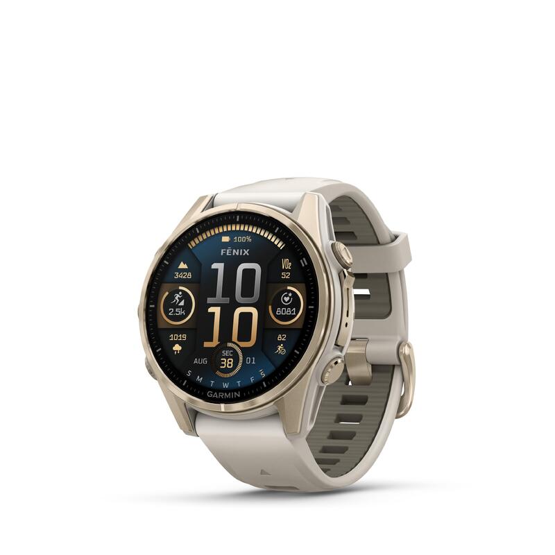 Montre connectée AMOLED Soft Gold 43mm, Fēnix® 8