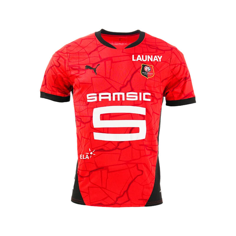 MAILLOT FOOTBALL REPLICA SUPPORTER STADE RENNAIS  ADULTE DOMICILE 2024 25 ROUGE