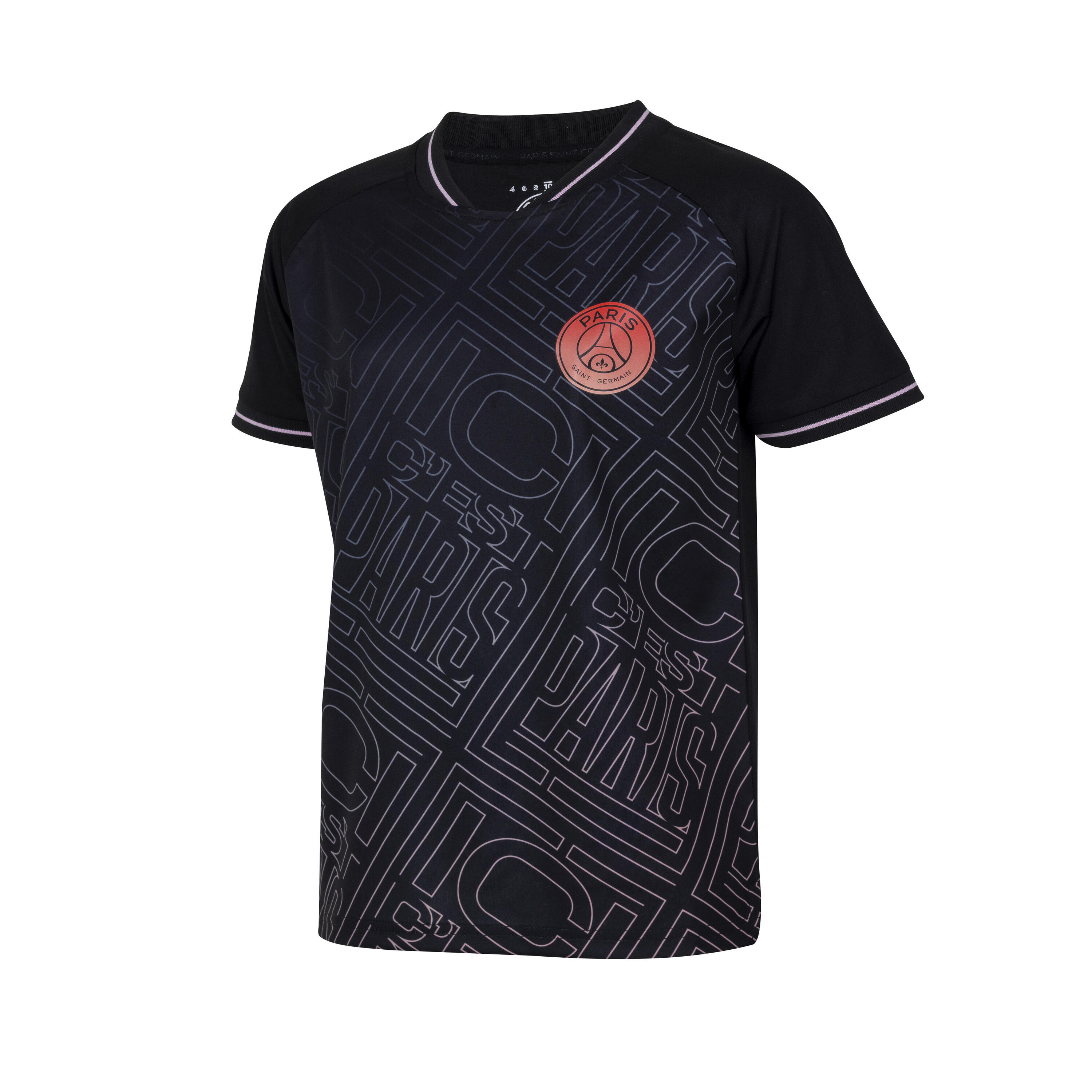 MAILLOT PARIS SAINT GERMAIN - PSG ENFANT NOIR ROSE 1/2