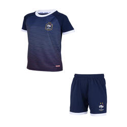 KIT SHORT + MAILLOT EQUIPE DE FRANCE DE FOOTBALL FFF ENFANT MARINE