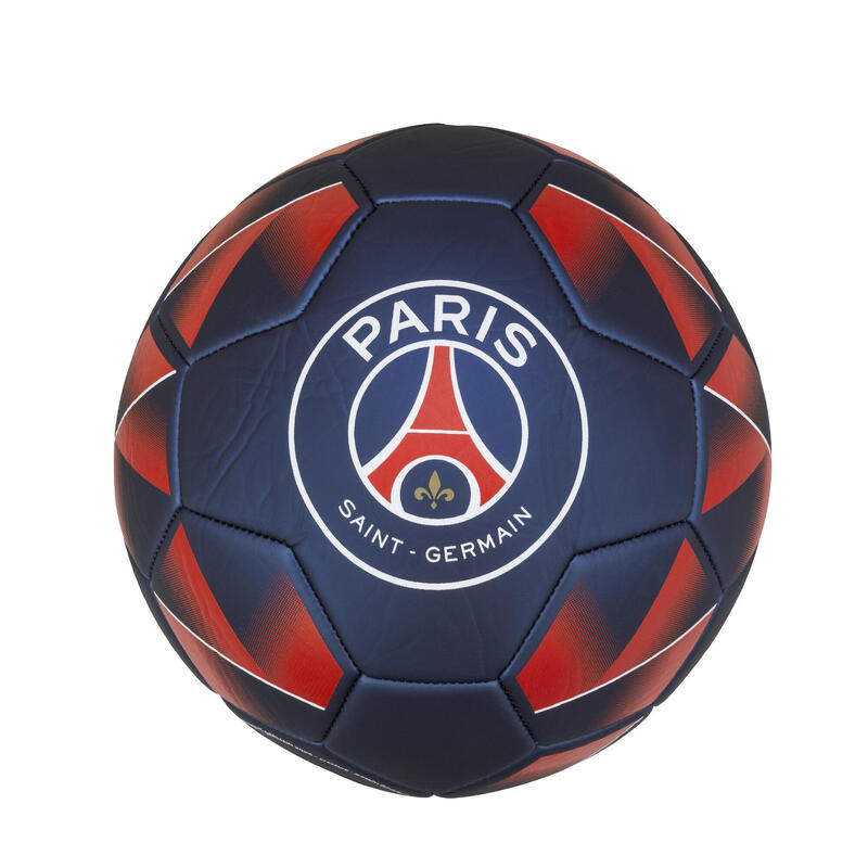 BALLON DE FOOTBALL METALLIC PSG TAILLE 5 BLEU ET ROUGE