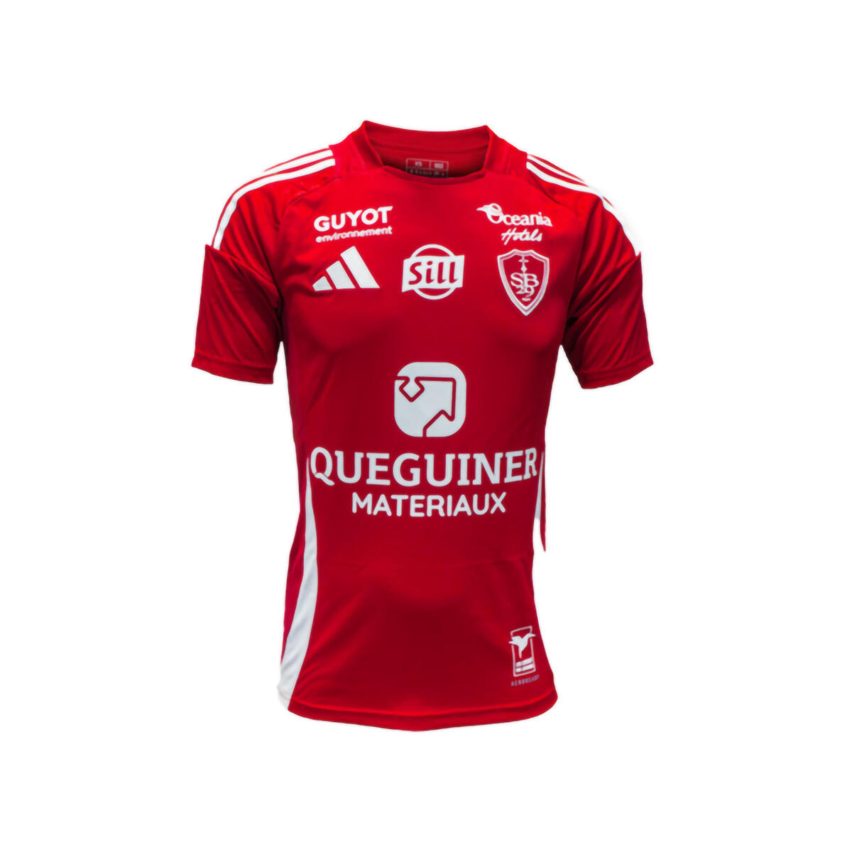 MAILLOT FOOTBALL REPLICA SUPPORTER STADE BRESTOIS  ADULTE DOMICILE 2024 25 ROUGE