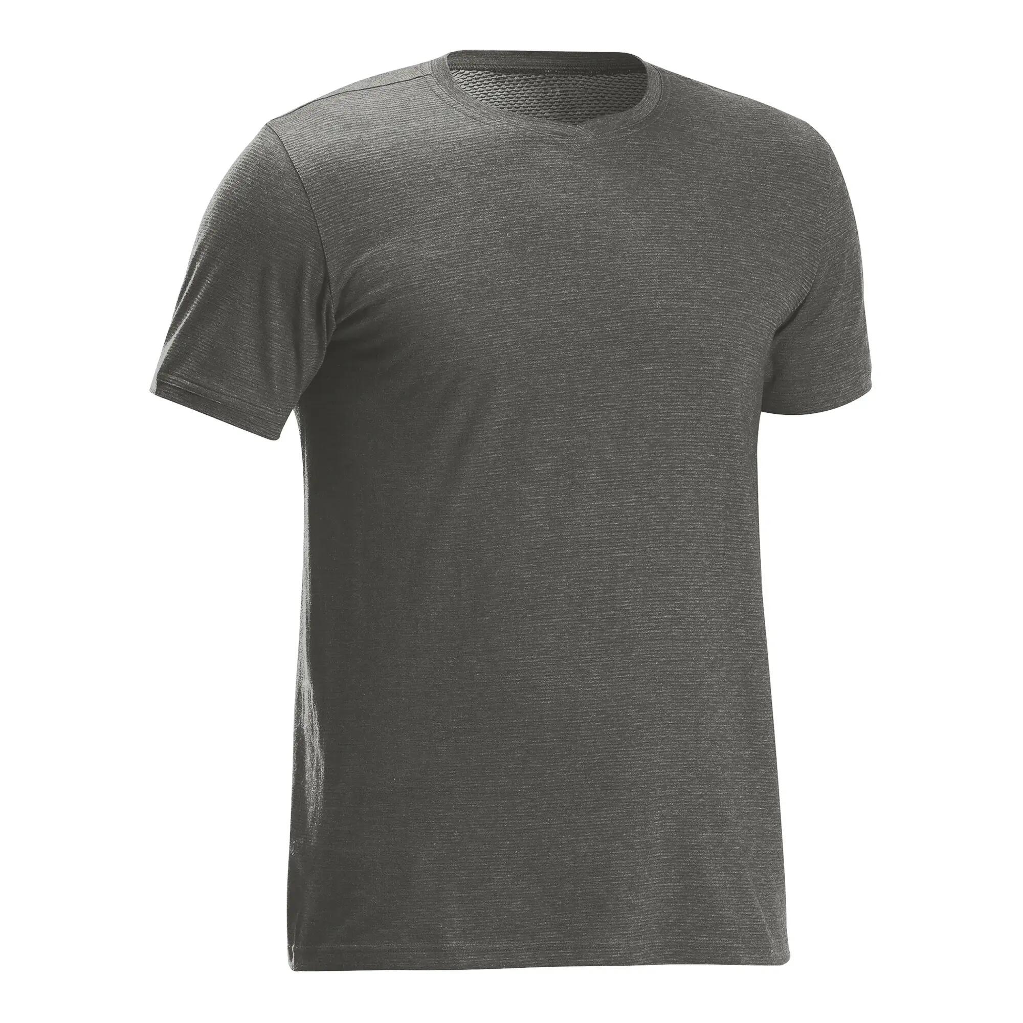 Comfortable men’s short-sleeved hiking T-shirt, NH500 Fresh green 4/5