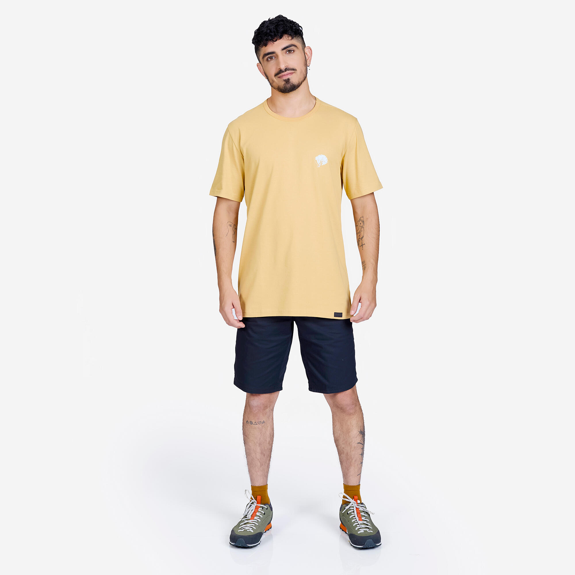 Men Hiking Breathable T-shirt - NH100 Beige