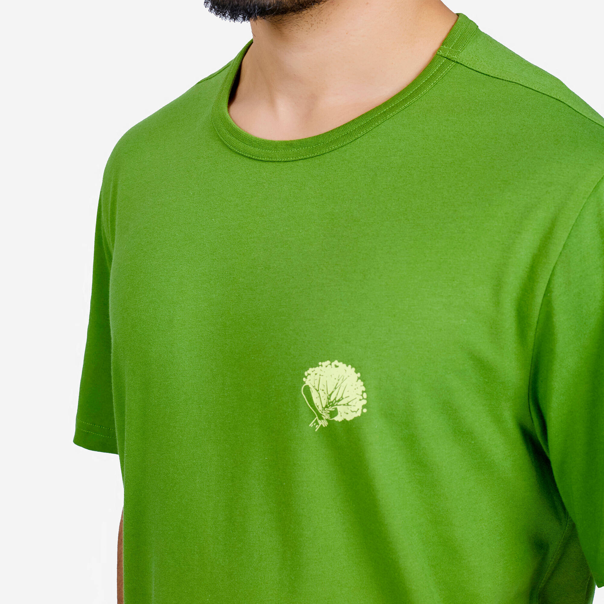 Men Hiking Breathable T-shirt - NH100 Green -  4