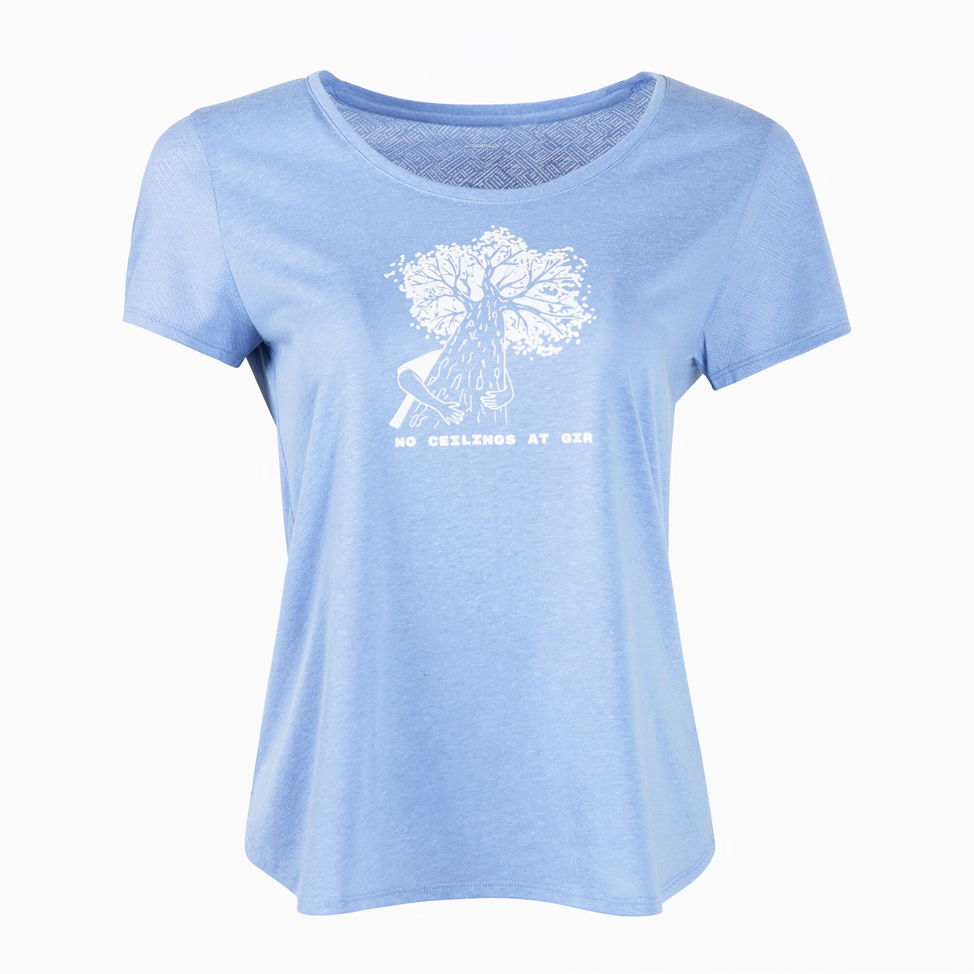 Women Hiking Breathable T-shirt - NH500 Blue