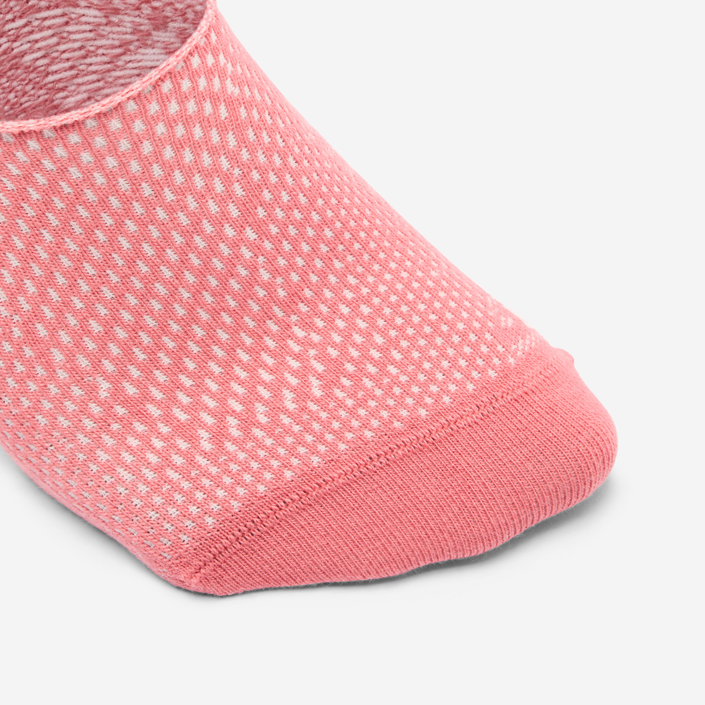 Seamless Invisible socks pink and beige - pack of 3