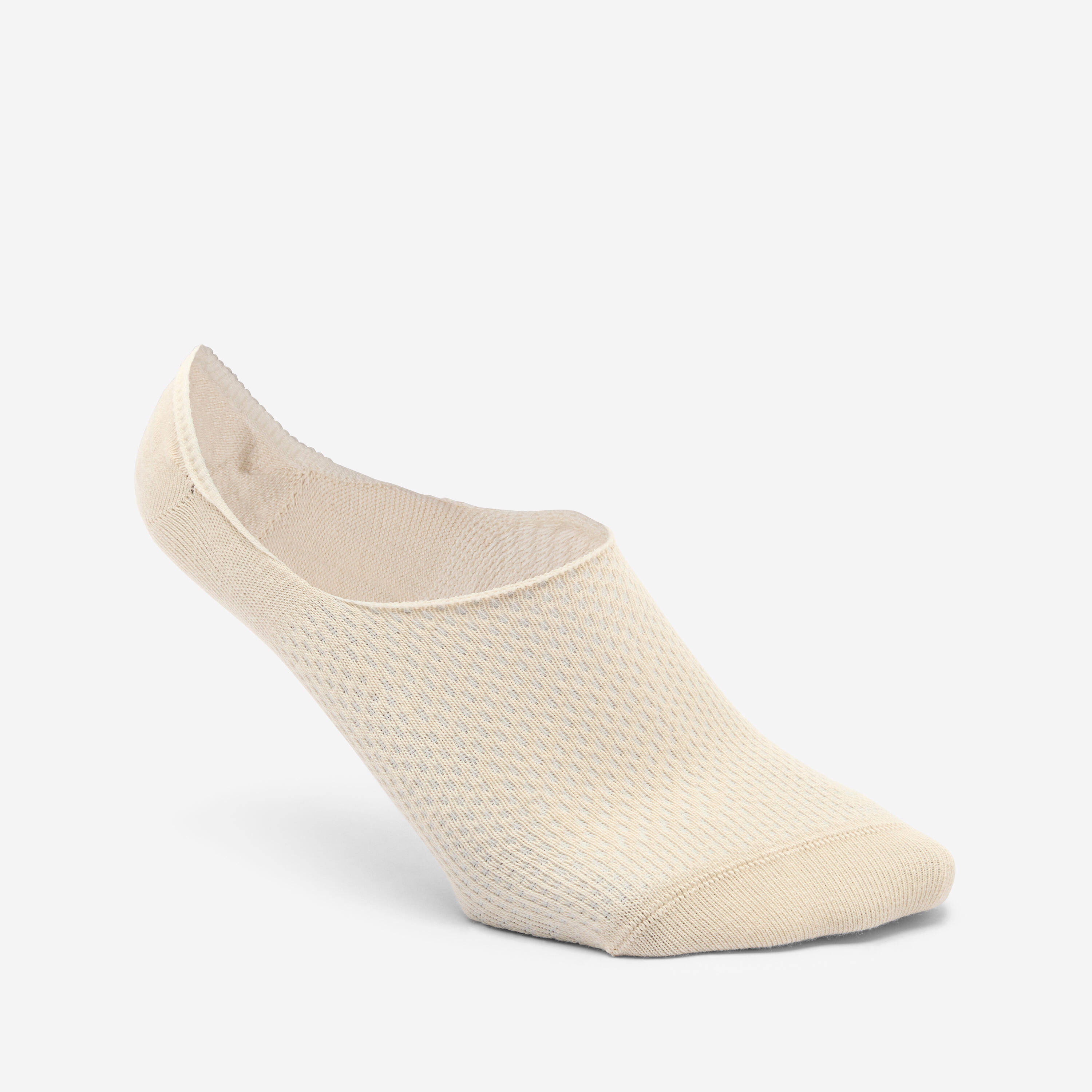 Seamless Invisible socks pink and beige - pack of 3