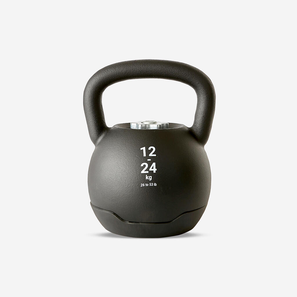 Prilagodljiva utež kettlebell 12-24 kg