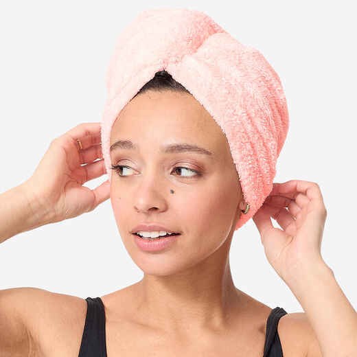 
      Toalla para cabello de microfibra suave Nabaiji rosa
  