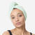 Serviette de bain microfibre douce pour cheveux vert clair
