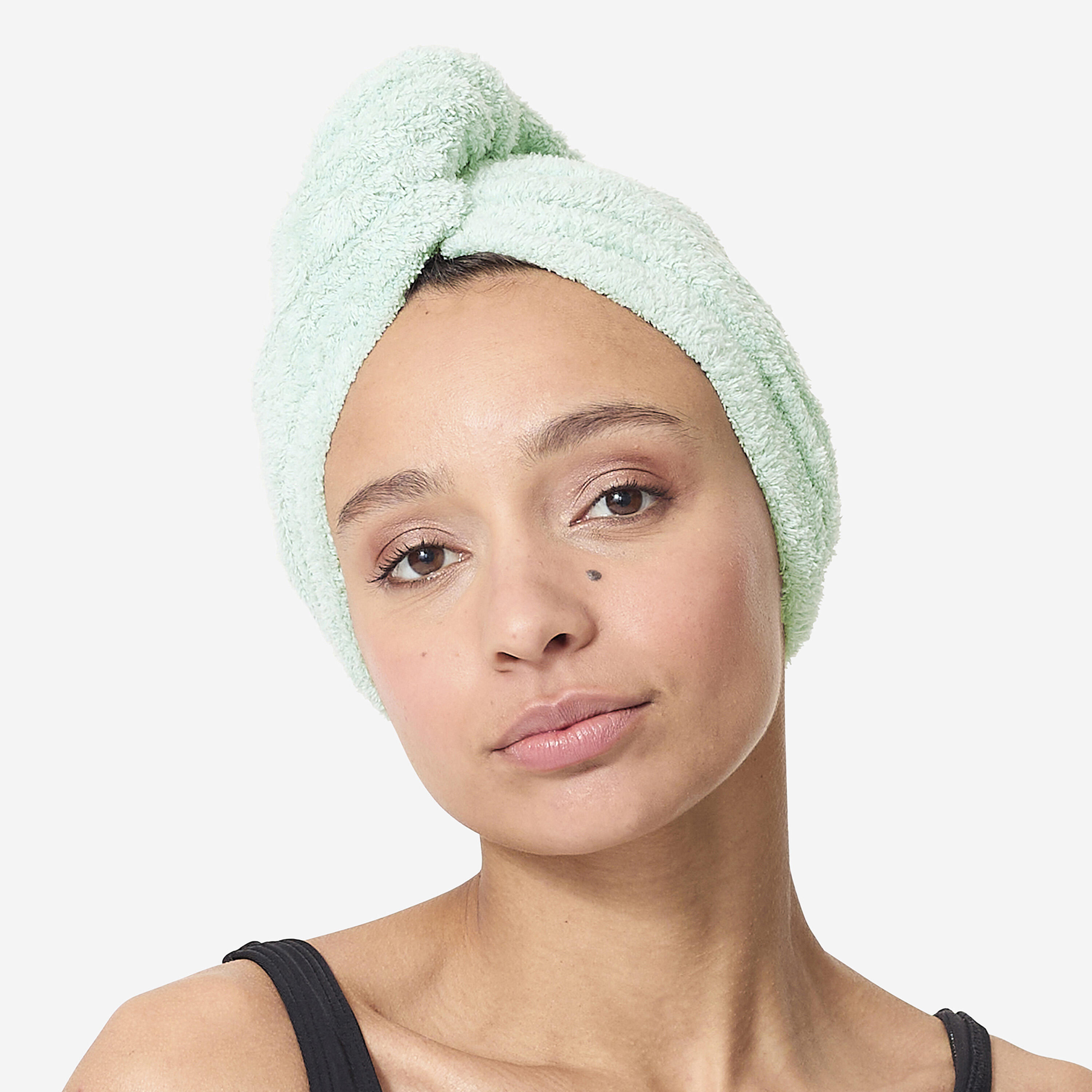 Soft Microfibre Hair Towel - Light Green