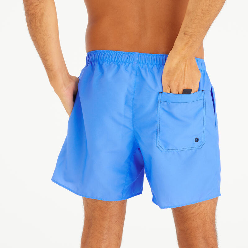 Calções de banho de surf 100 Curtos 15" Homem - Hendaia pockets Azul lavanda