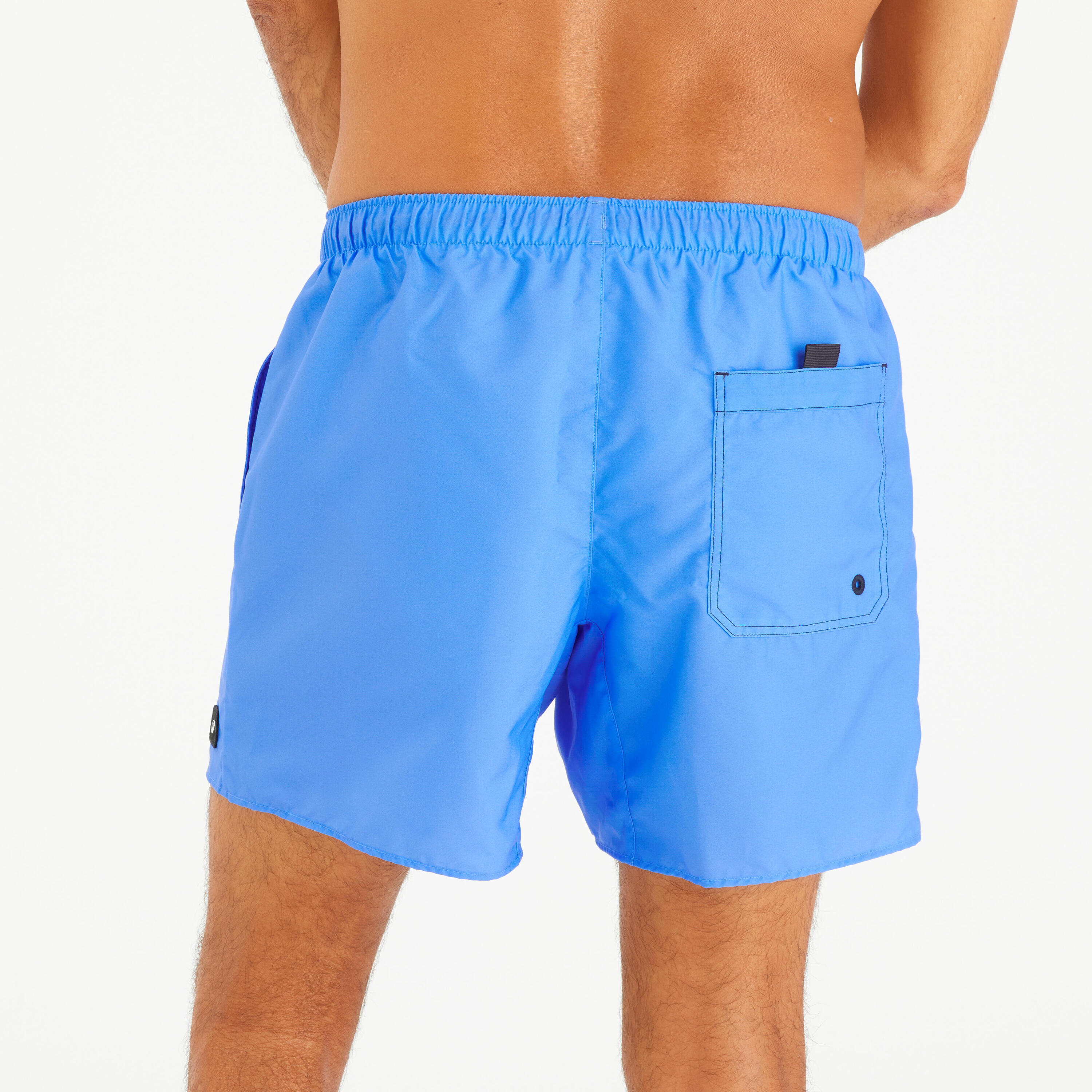 Korte boardshort 15" voor surfen heren 100 lavendelblauw 4/5