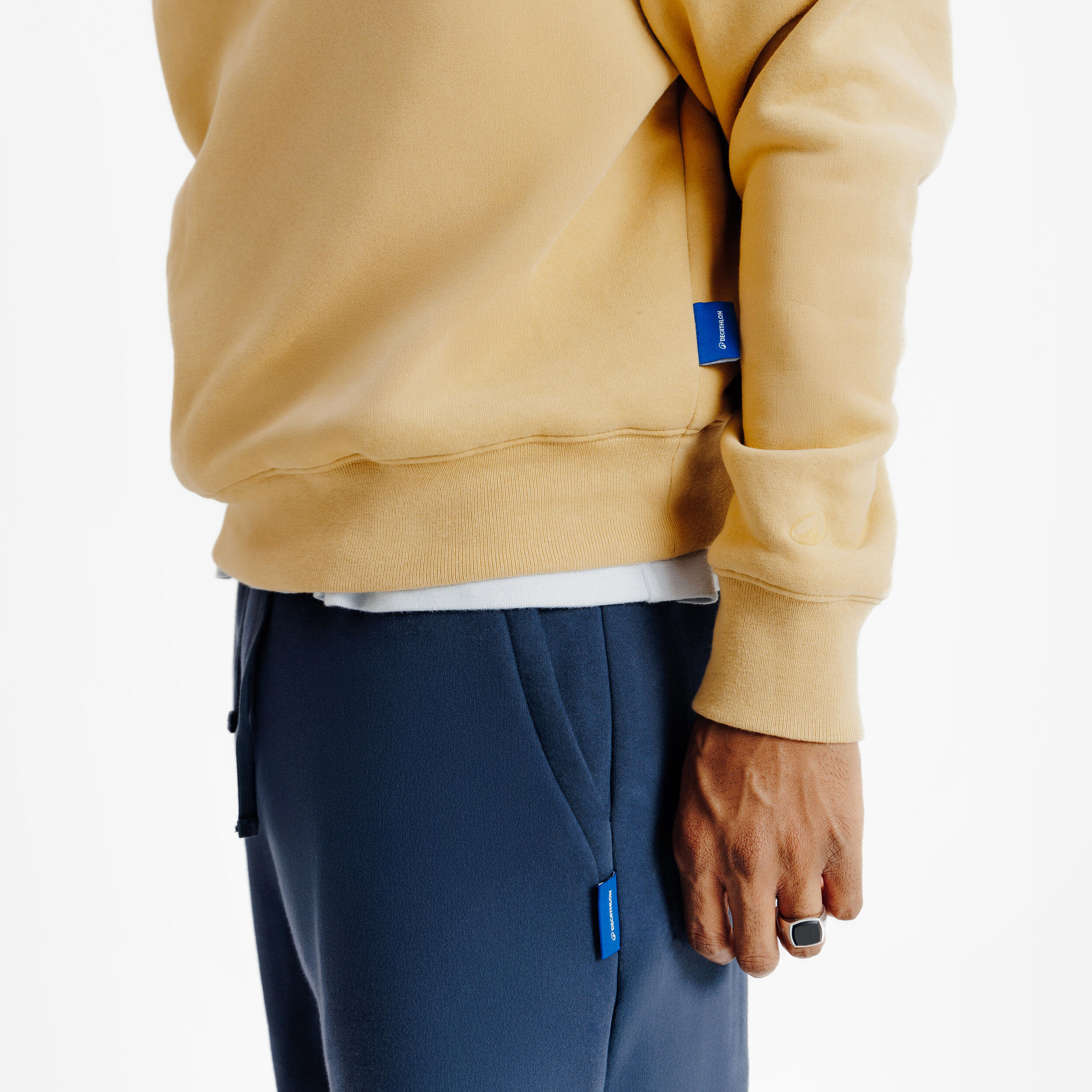 Sweatshirt com capuz homem, Elementals, mostarda 5/8