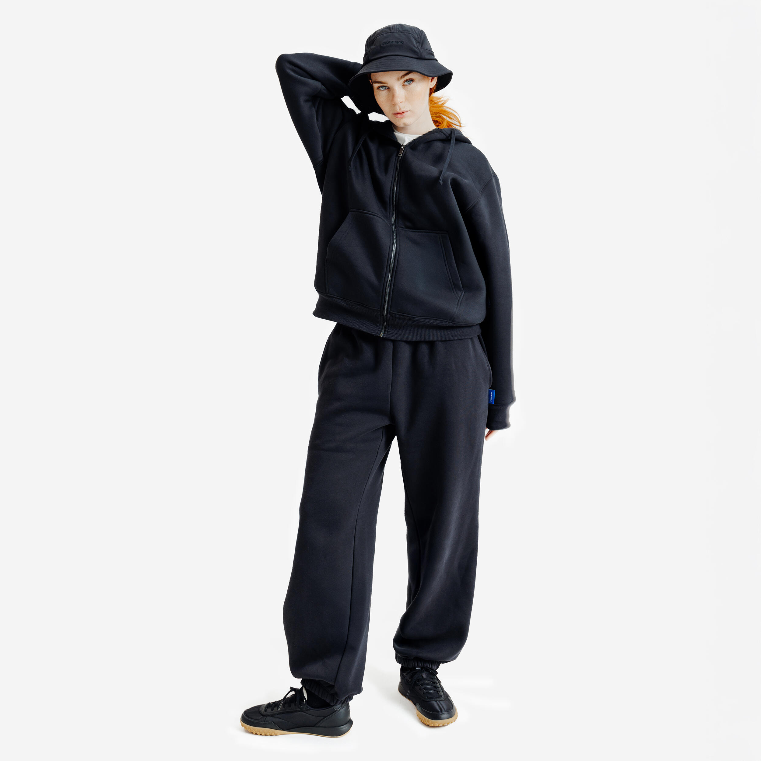 Sweat zippé relax mixte, Elementals, noir 2/8