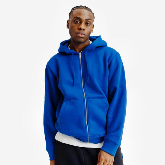 Felpa adulto ELEMENTALS con zip oversize pesante blu