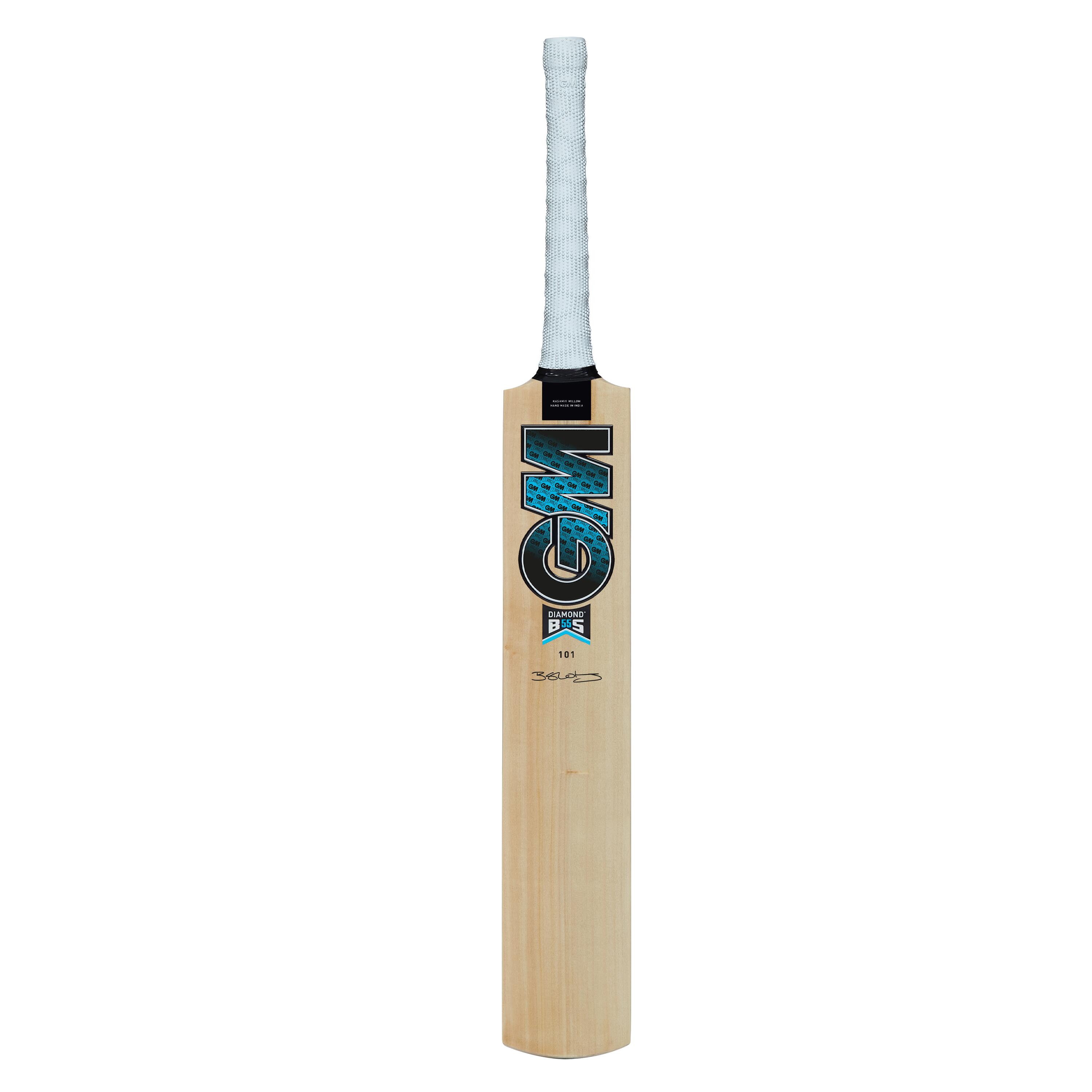 GUNN AND MOORE GM Diamond 101 Cricket Bat Adult White and Blue