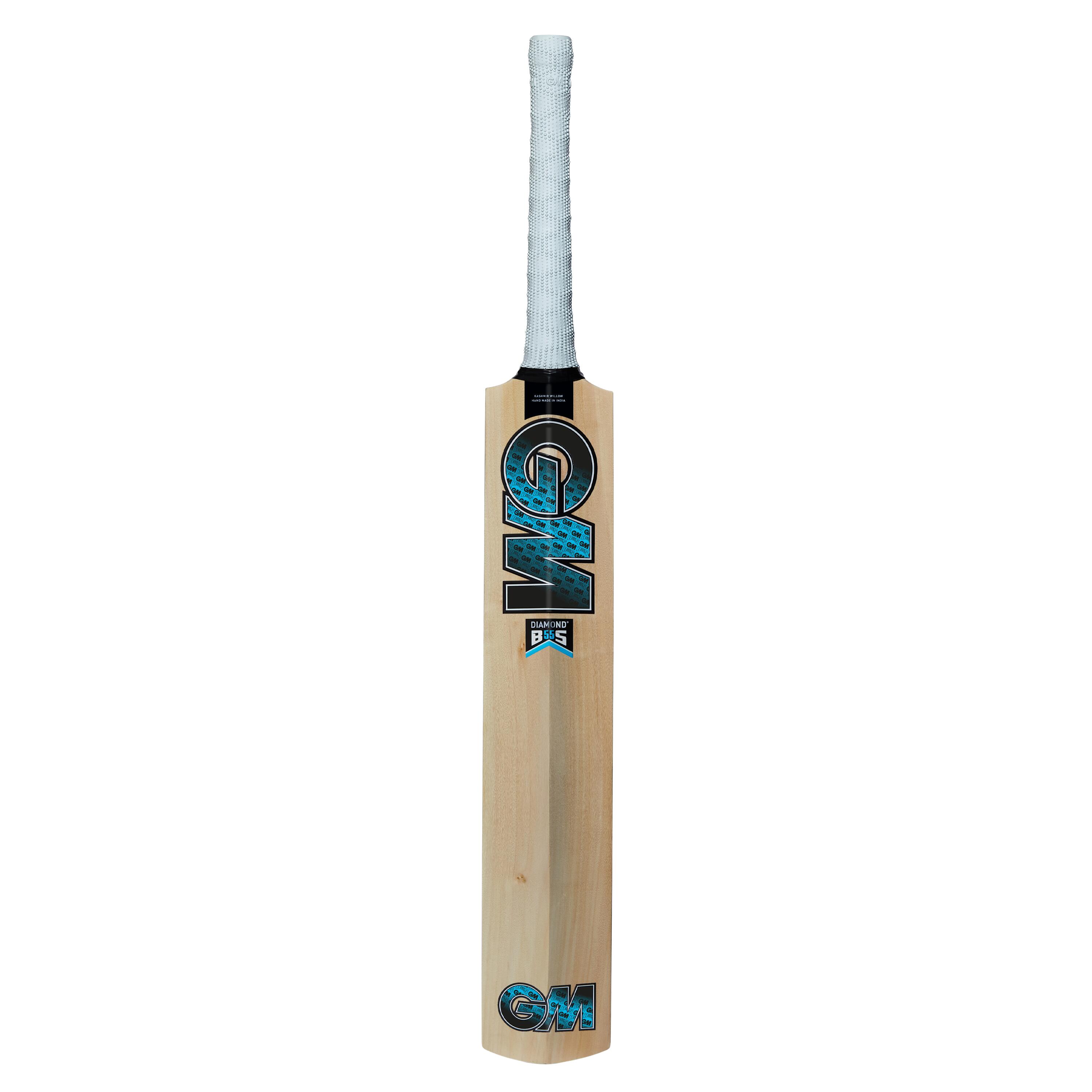 GM Diamond 101 Cricket Bat Adult White and Blue 3/4