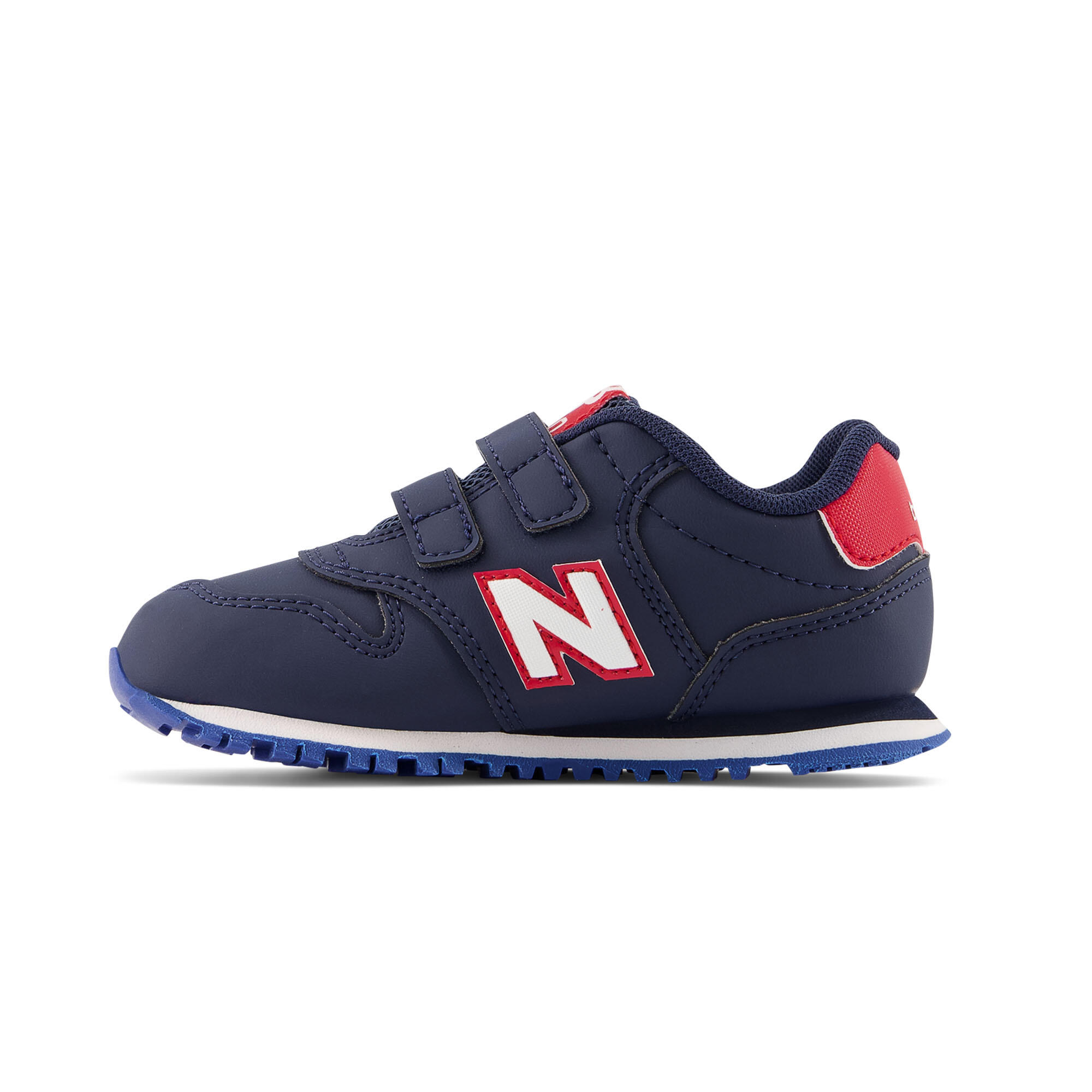 Scarpe da ginnastica bambino 500 con strap azzurro-rosso 2/7