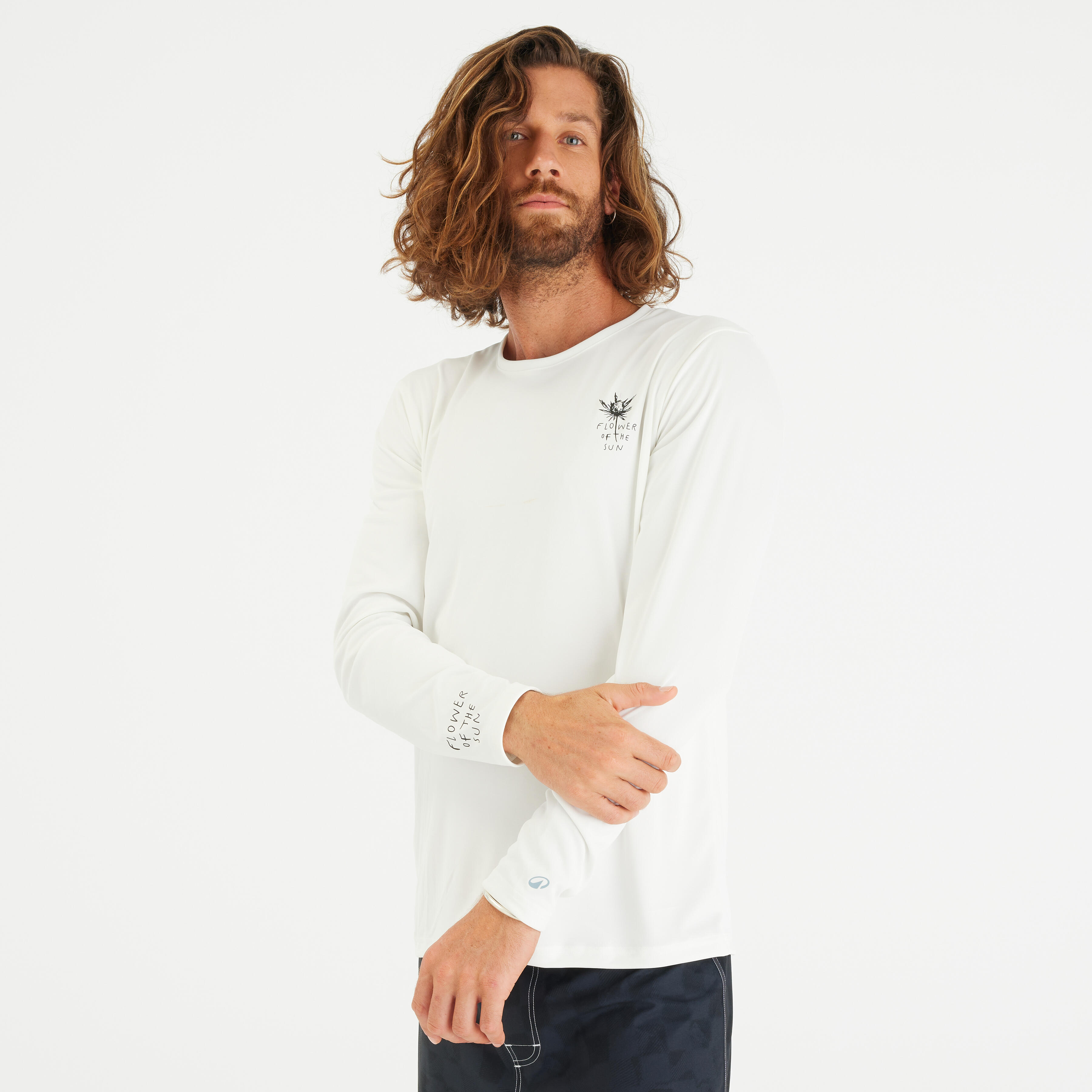 DECATHLON Pánske tričko na surfovanie s ochranou UPF50+ Flower biele 3XL · záber 5