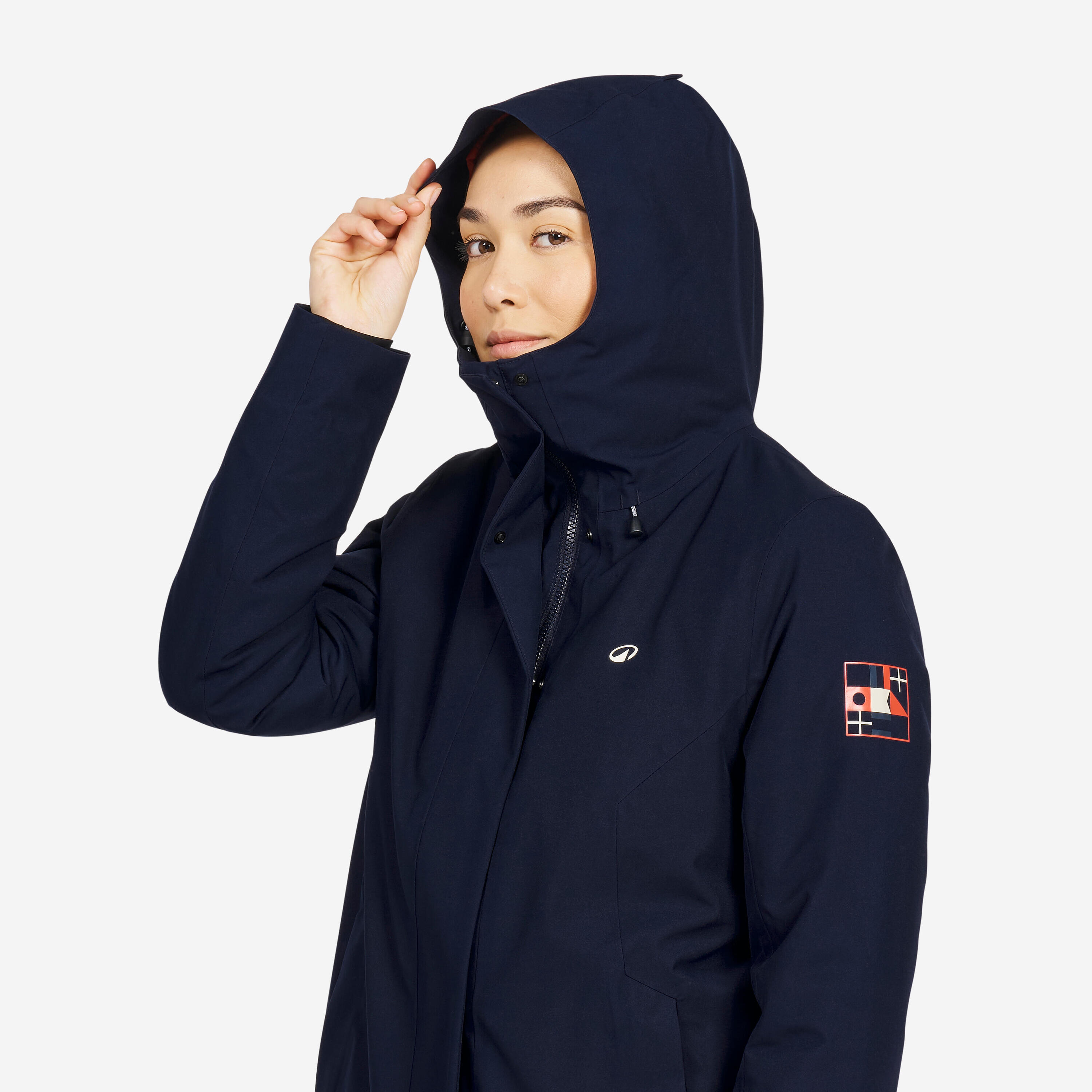 Veste de voile chaude et longue imperméable Femme - 500 bleu marine 5/11
