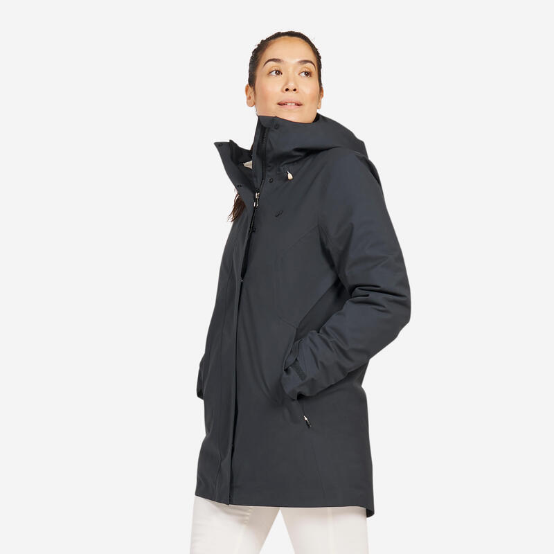 Veste chaude imperméable Voile coupe-vent Femme - SAILING 500 Gris foncé
