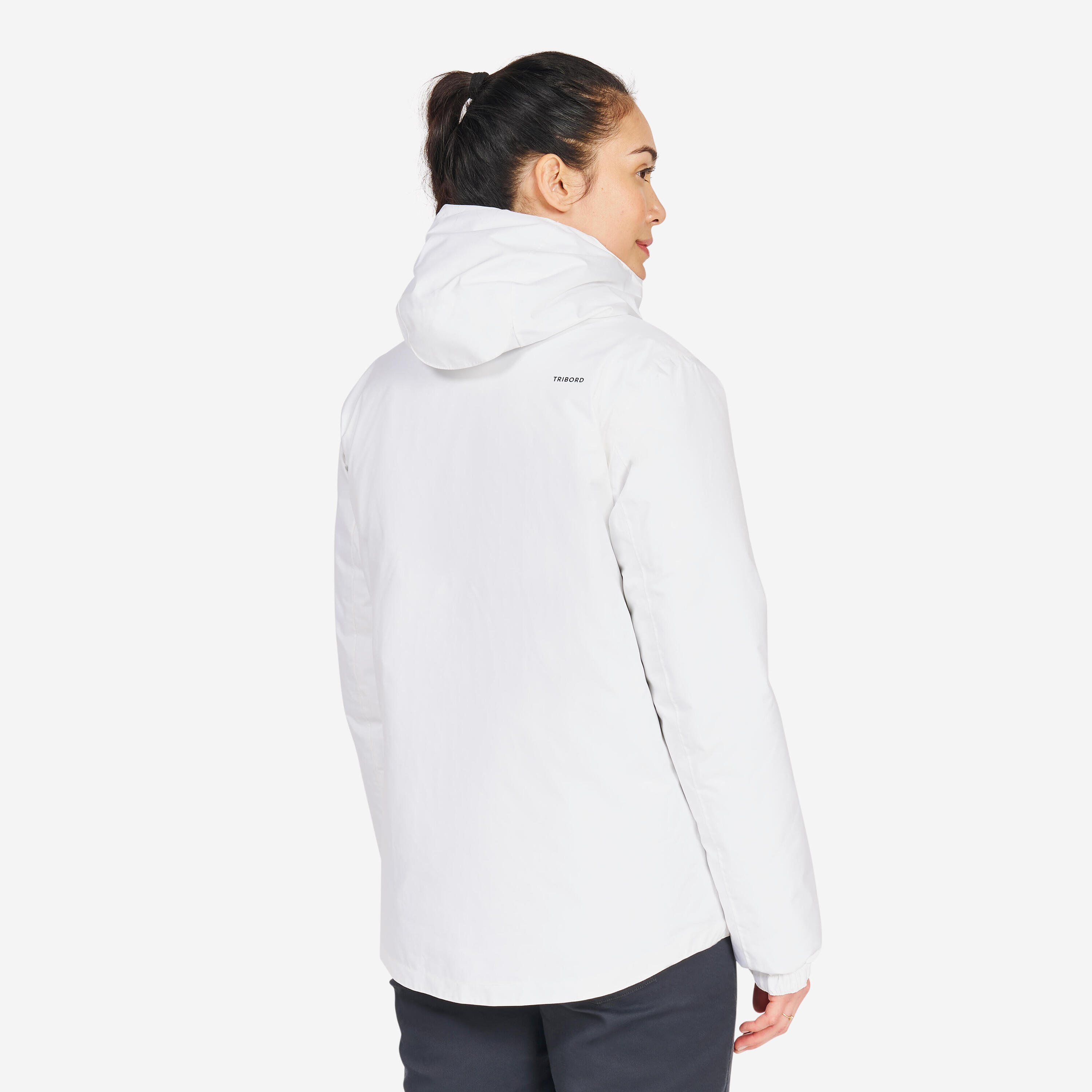Veste de voile chaude imperméable Femme -100 blanc 4/9