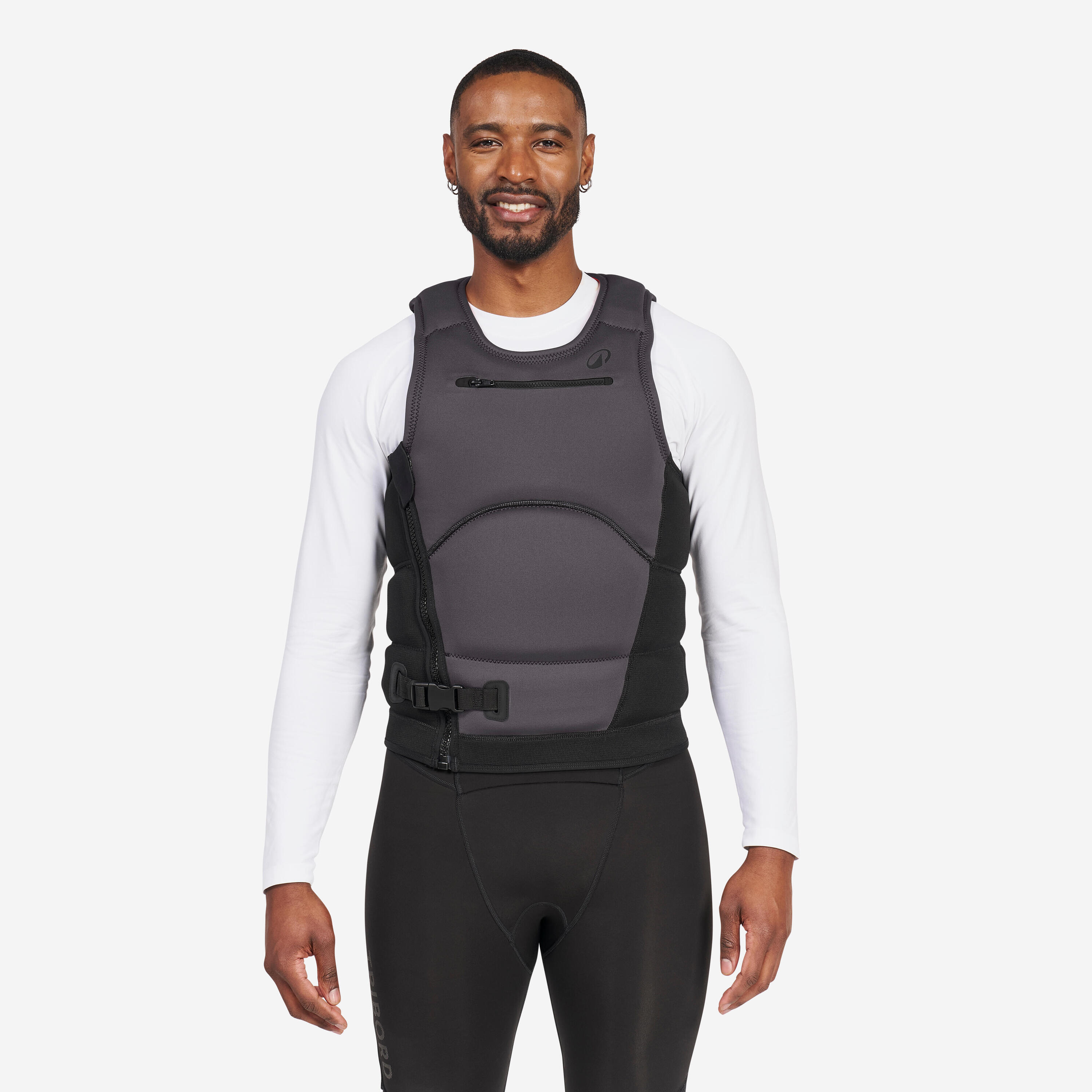 Men’s impact vest and buoyancy aid 50N long - 500 black 2/13