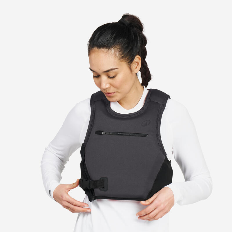 Gilet d'impact et d'aide à la flottabilité 50N court - 500 noir