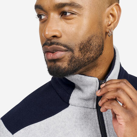 Кофта флісова чоловіча 100 для вітрильного спорту сіра