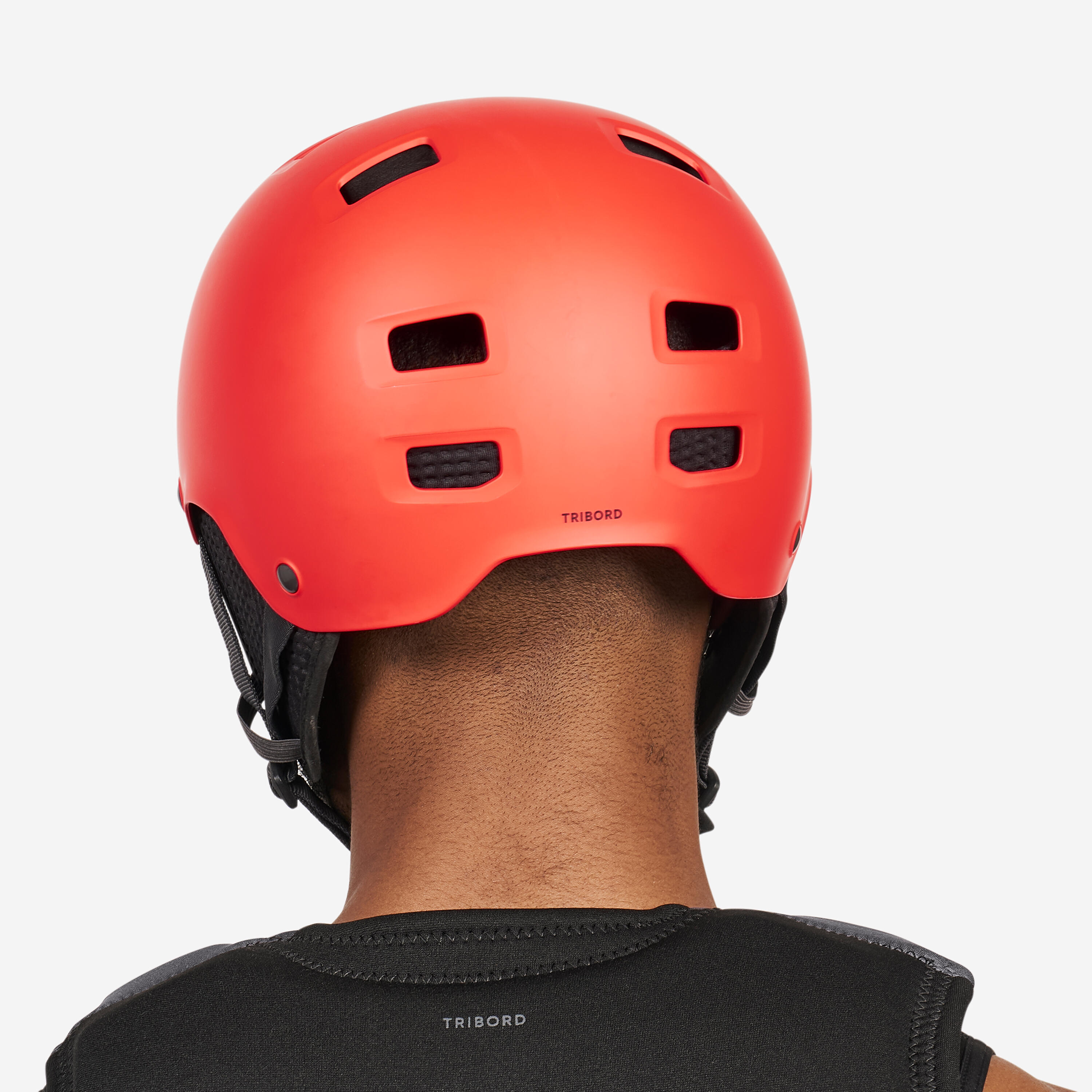 Helm voor watersport kitesurfen wingfoilen wakeboarden volwassenen 100 rood 5/17
