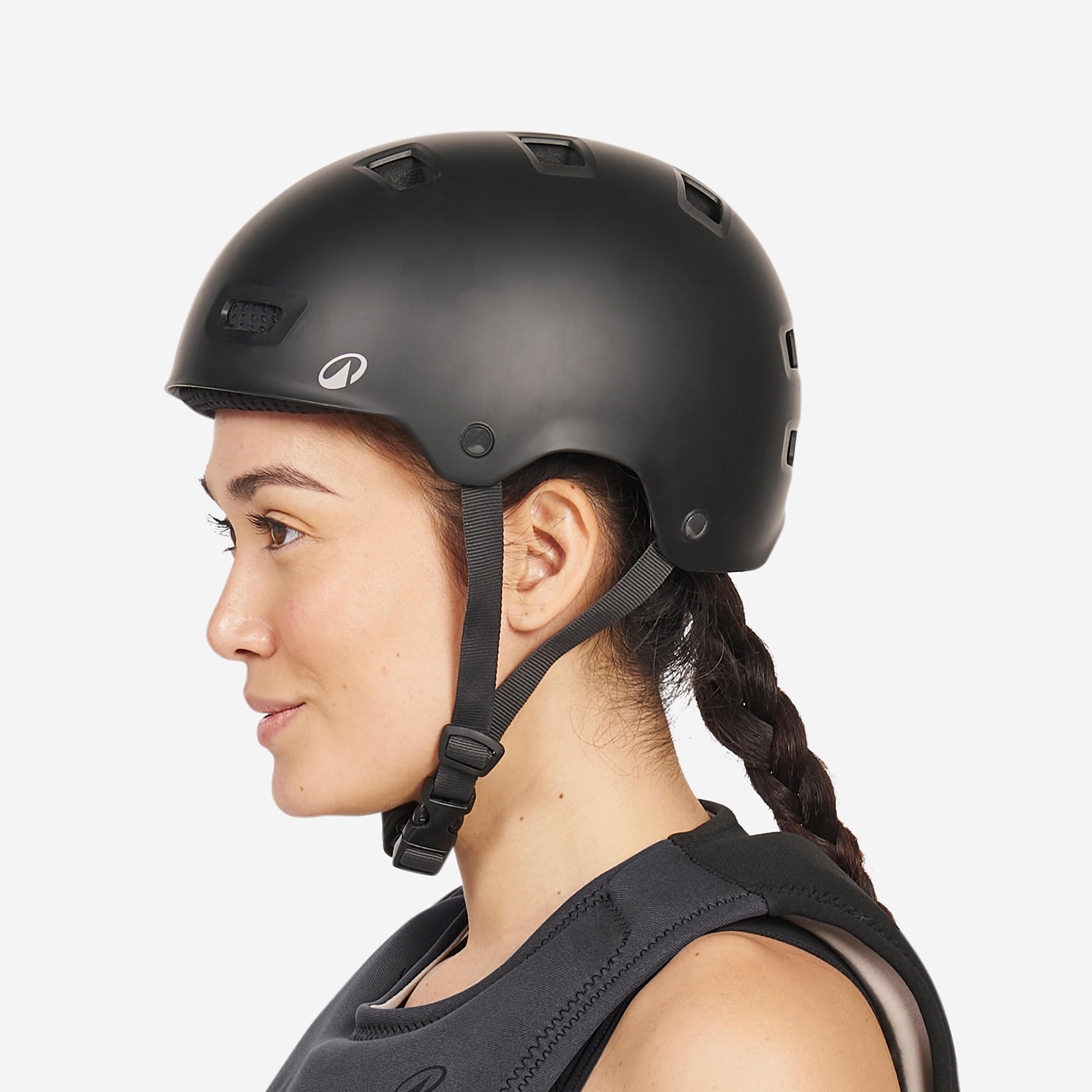 Adult water sports helmet, kitesurf, wingfoil, wakeboard - 100 black 9/13