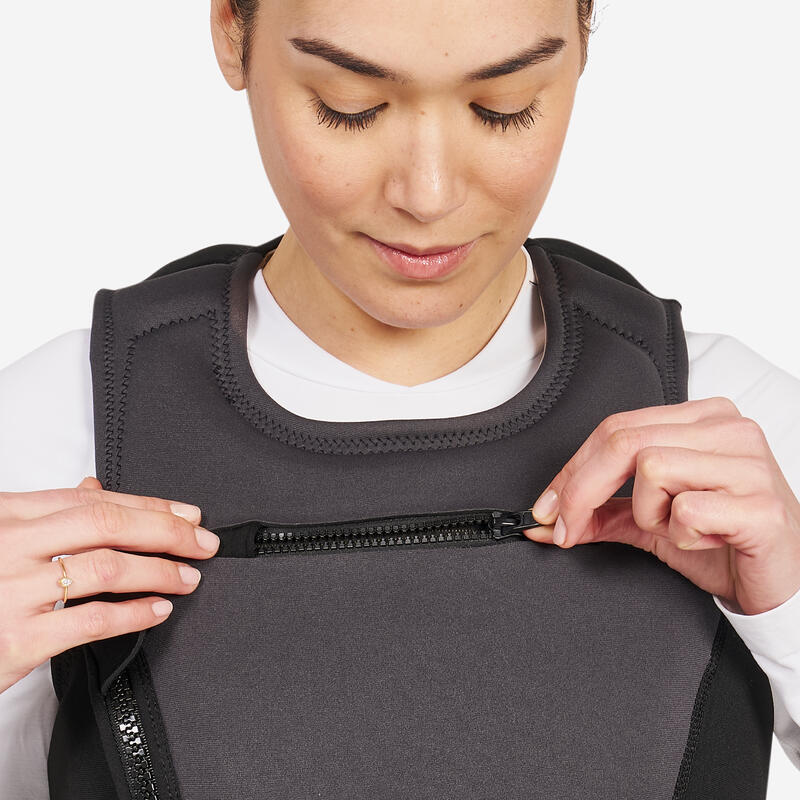 Gilet d'impact et d'aide à la flottabilité 50N long Femme - 500 noir