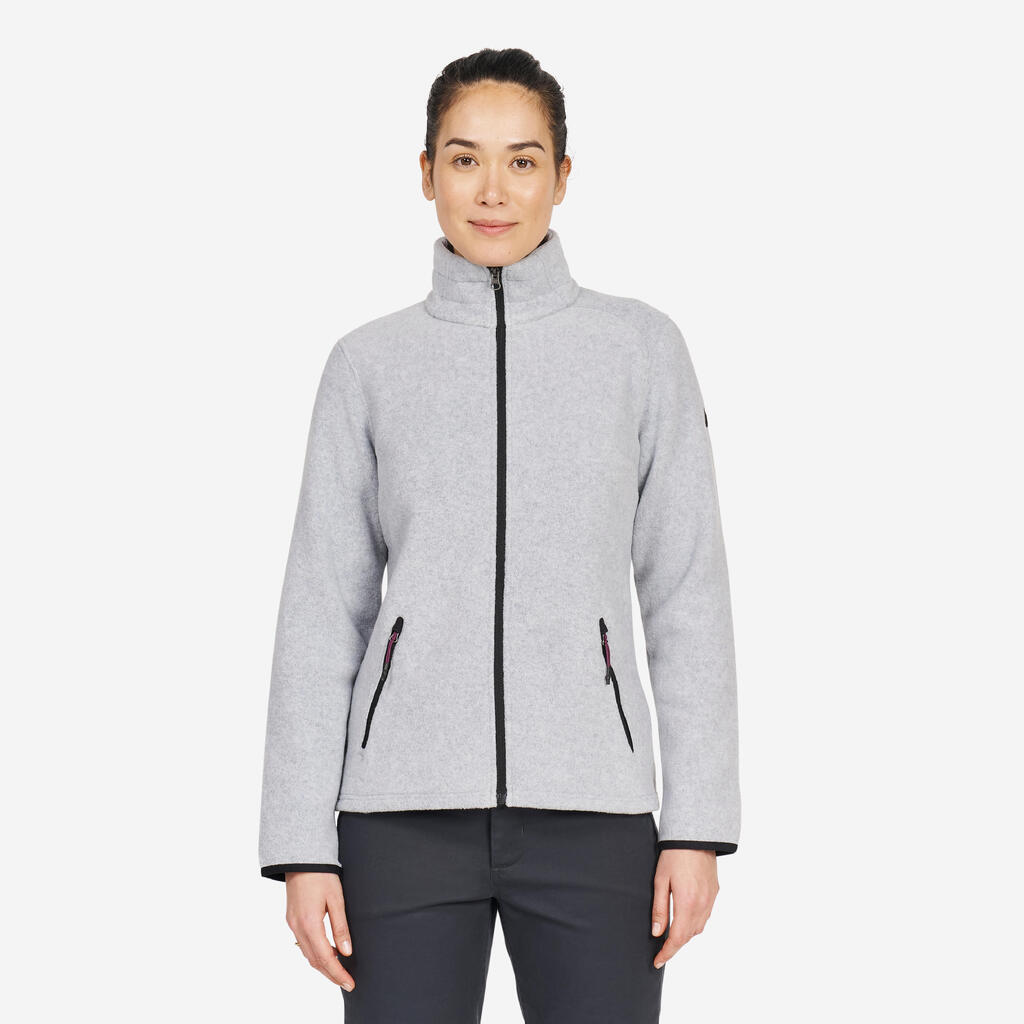 Polaire chaude de voile  Sailing 100 Femme Gris chiné