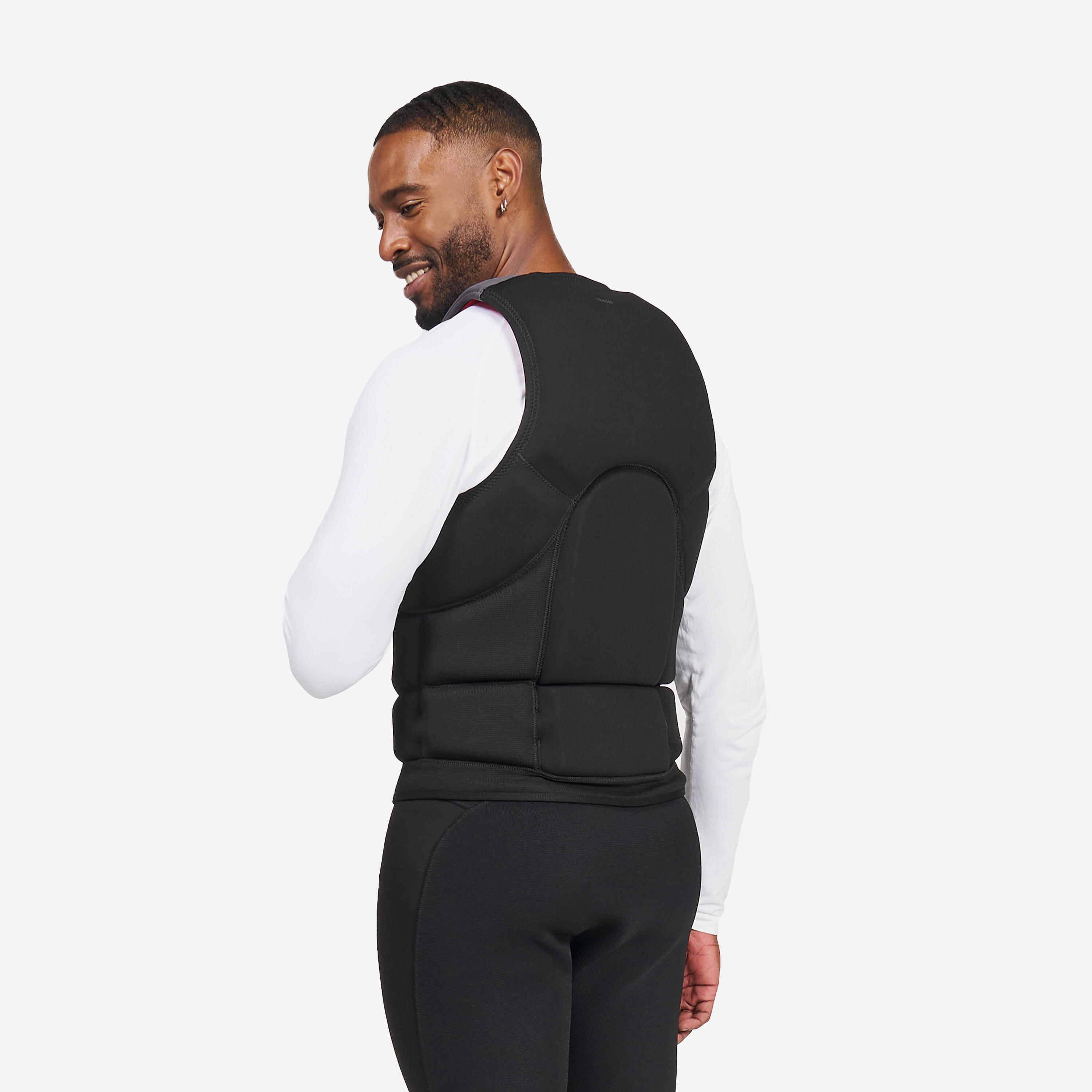 Prallschutz- und Auftriebsweste 50 N lang Herren 500 schwarz 3/13