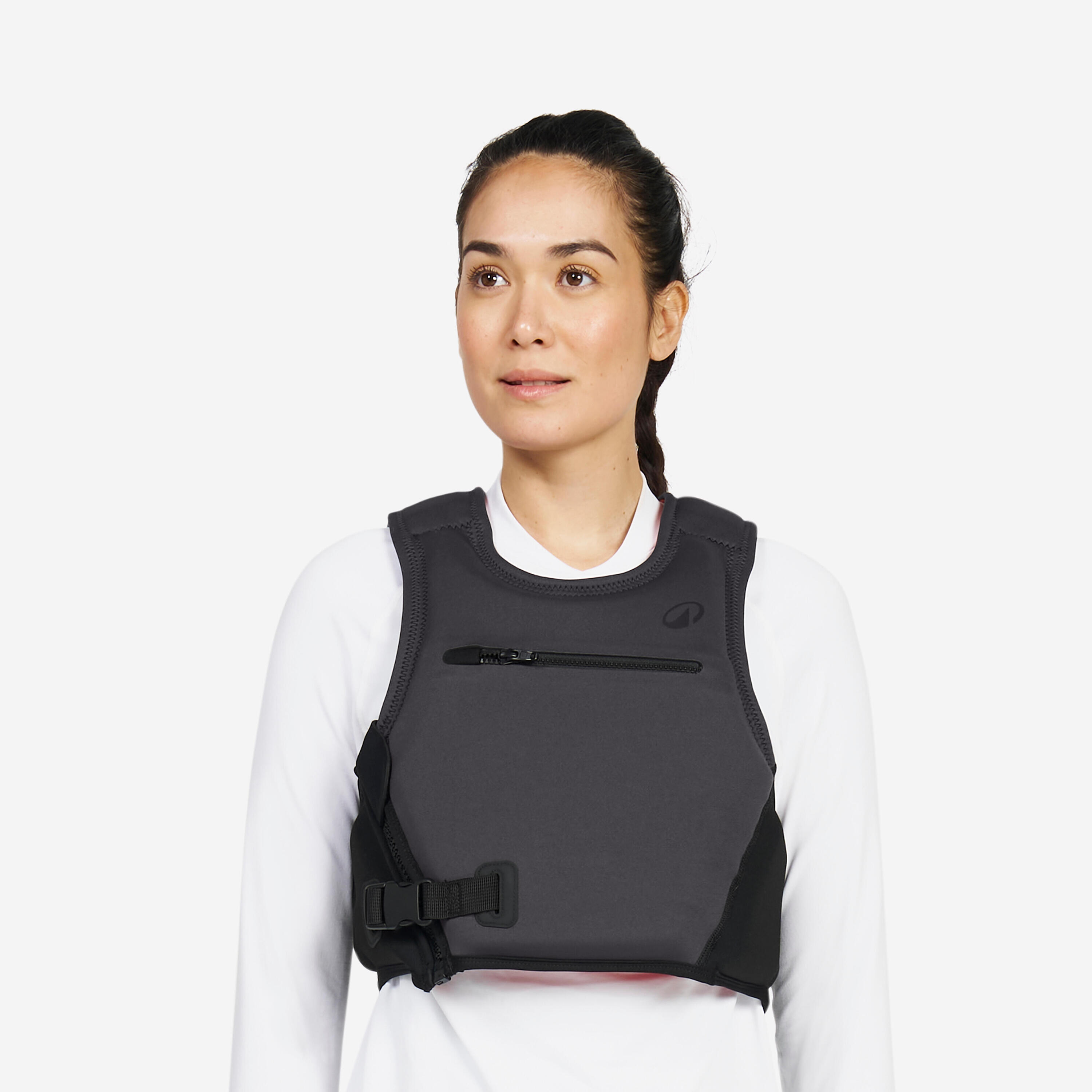 Impact vest and buoyancy aid 50N short - 500 black 18/23