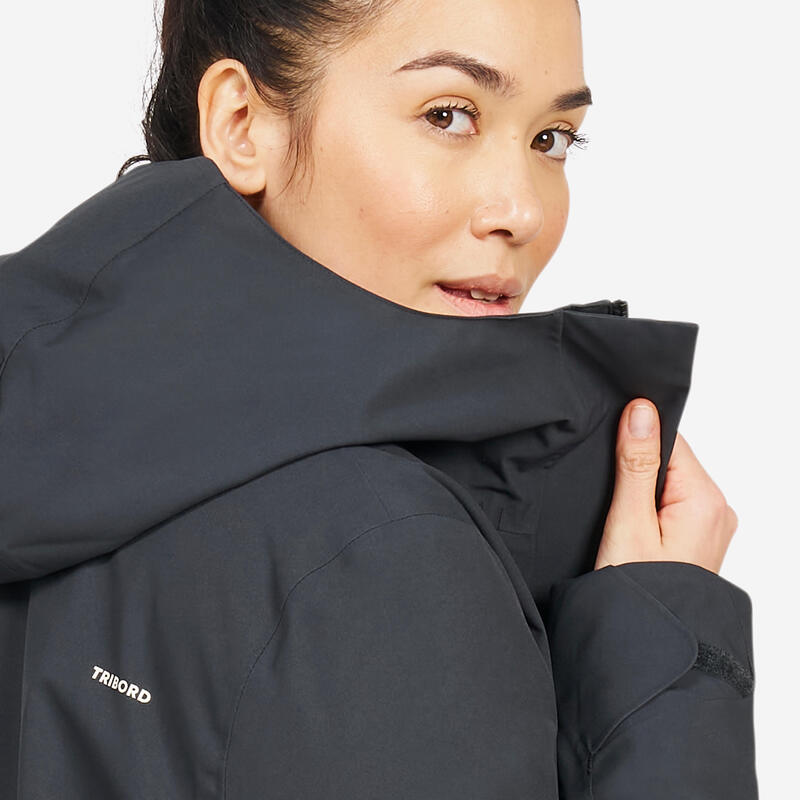 Veste chaude imperméable Voile coupe-vent Femme - SAILING 500 Gris foncé
