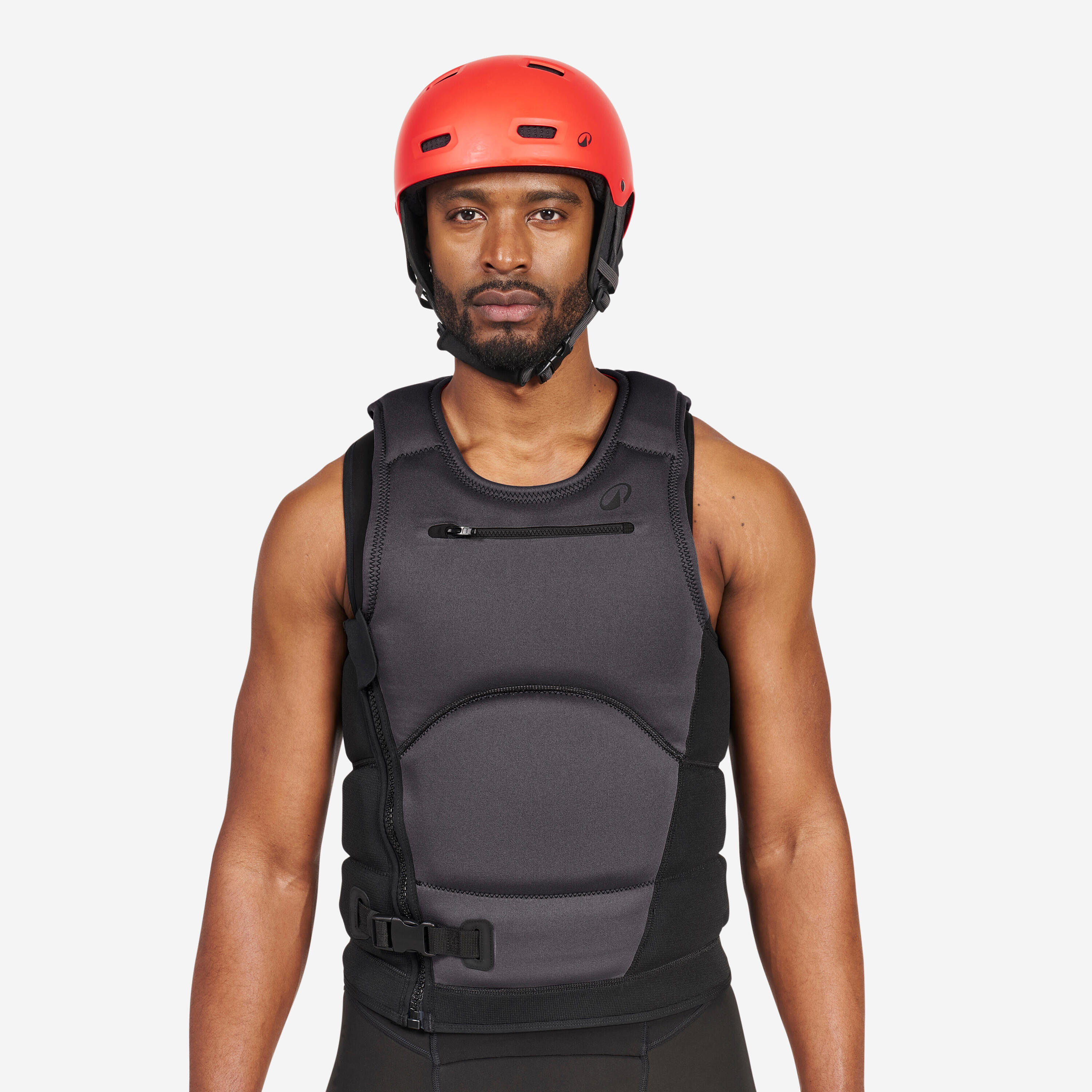 Capacete desportos aquáticos, kitesurf, wingfoil, wakeboard Adulto 100 vermelho 18/50