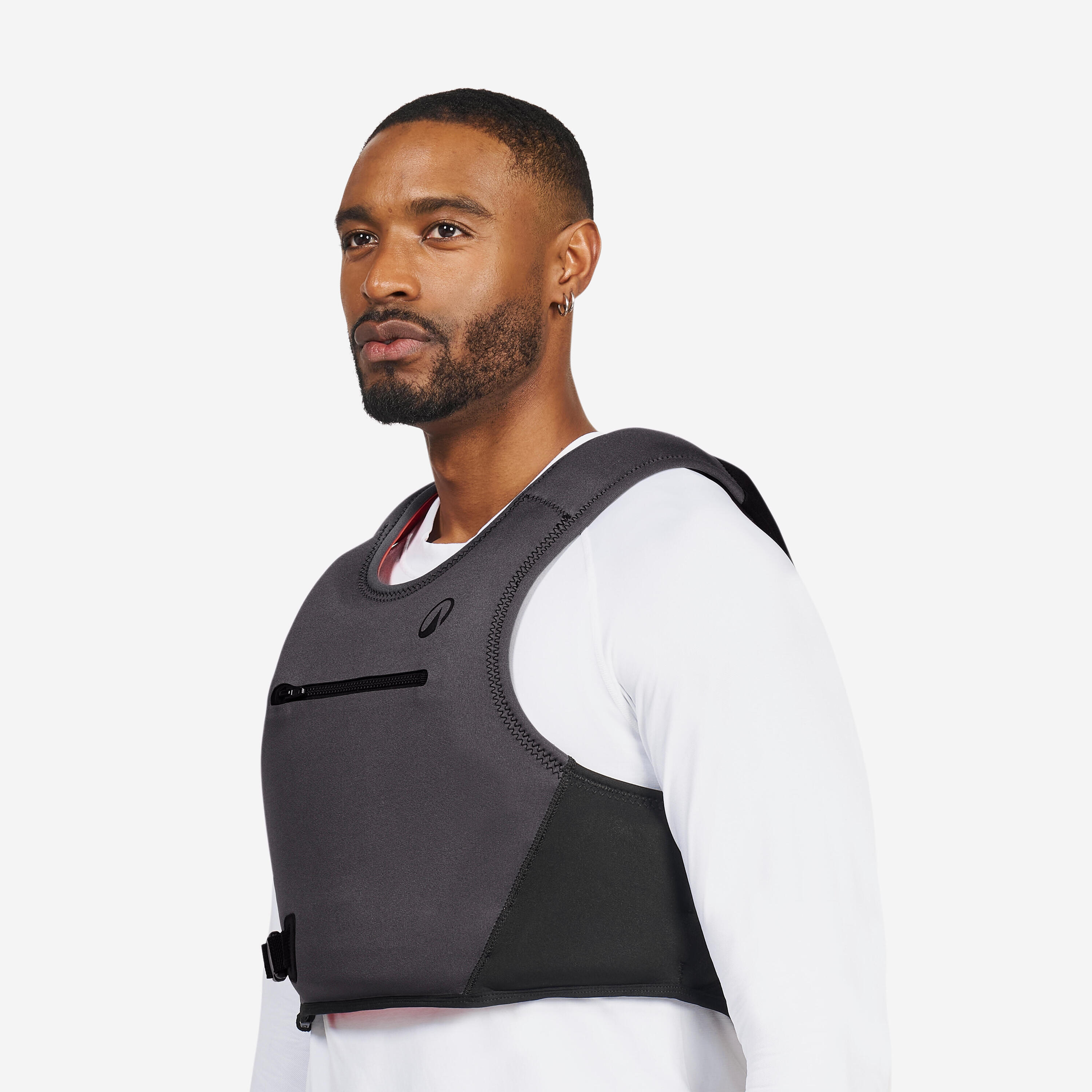 Impact vest and buoyancy aid 50N short - 500 black 4/23