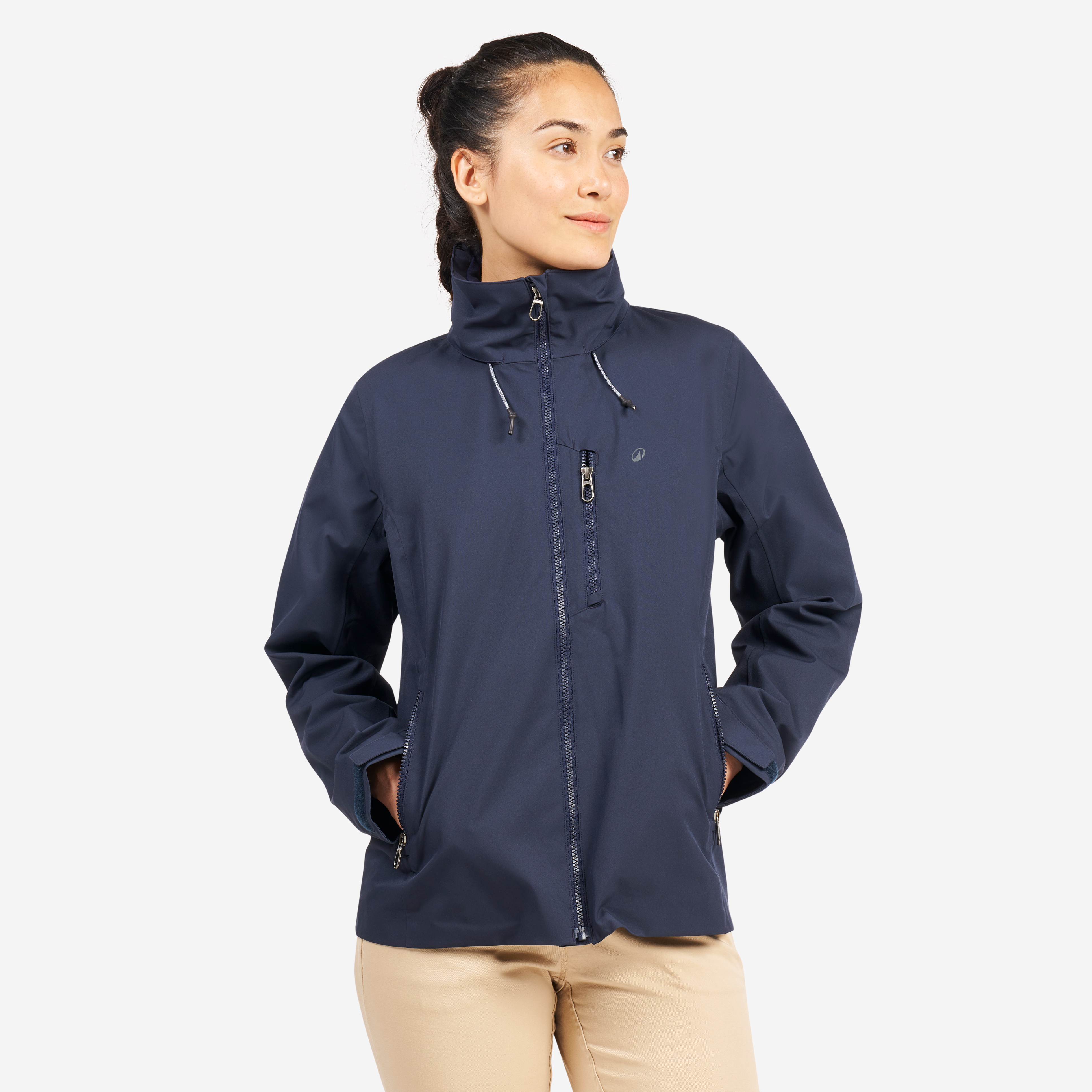 Veste imperméable coupe-vent de voile femme sailing 500 bleu